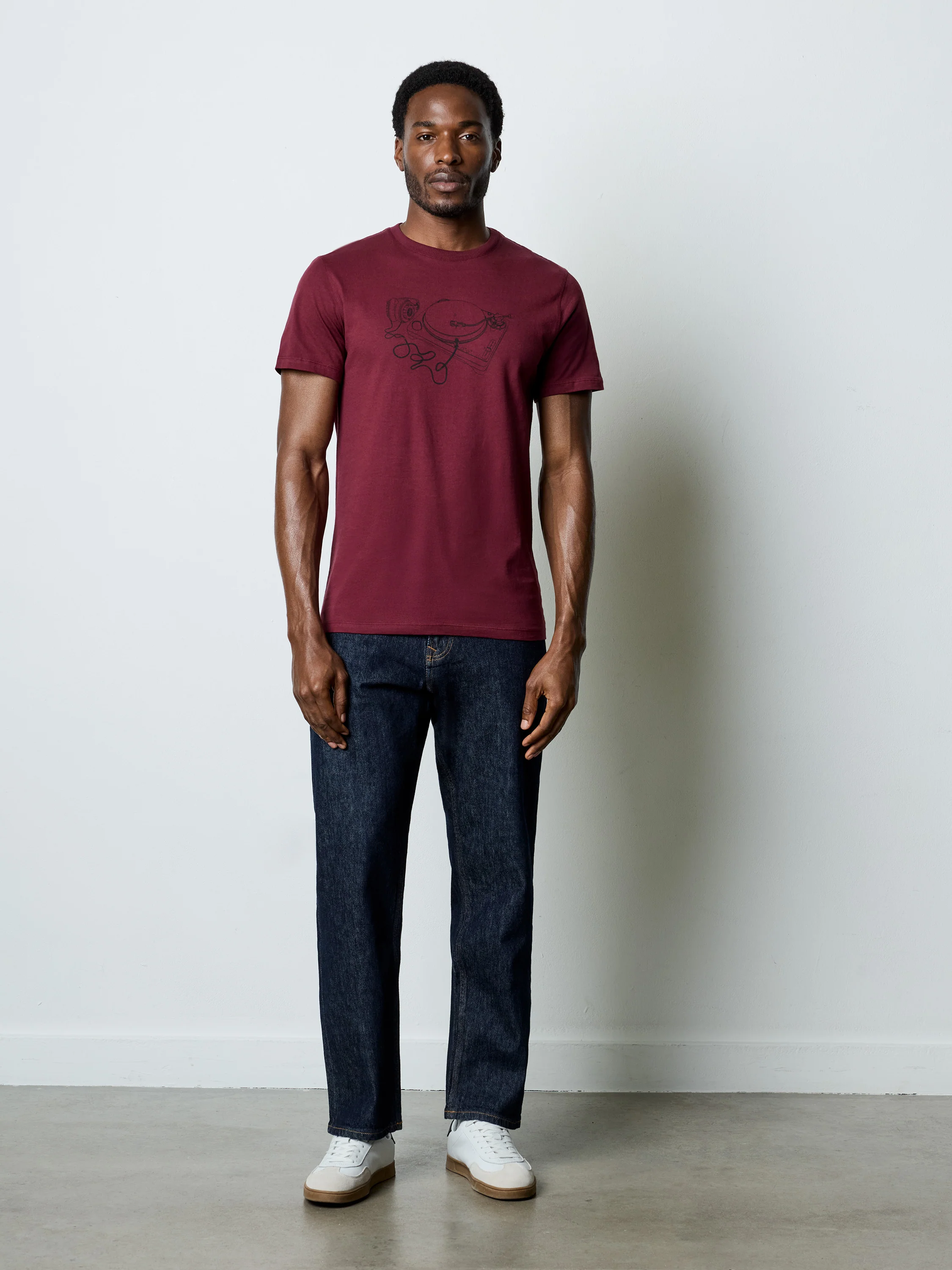 Short Sleeve Organic Turntable Graphic T-Shirt - Image 2