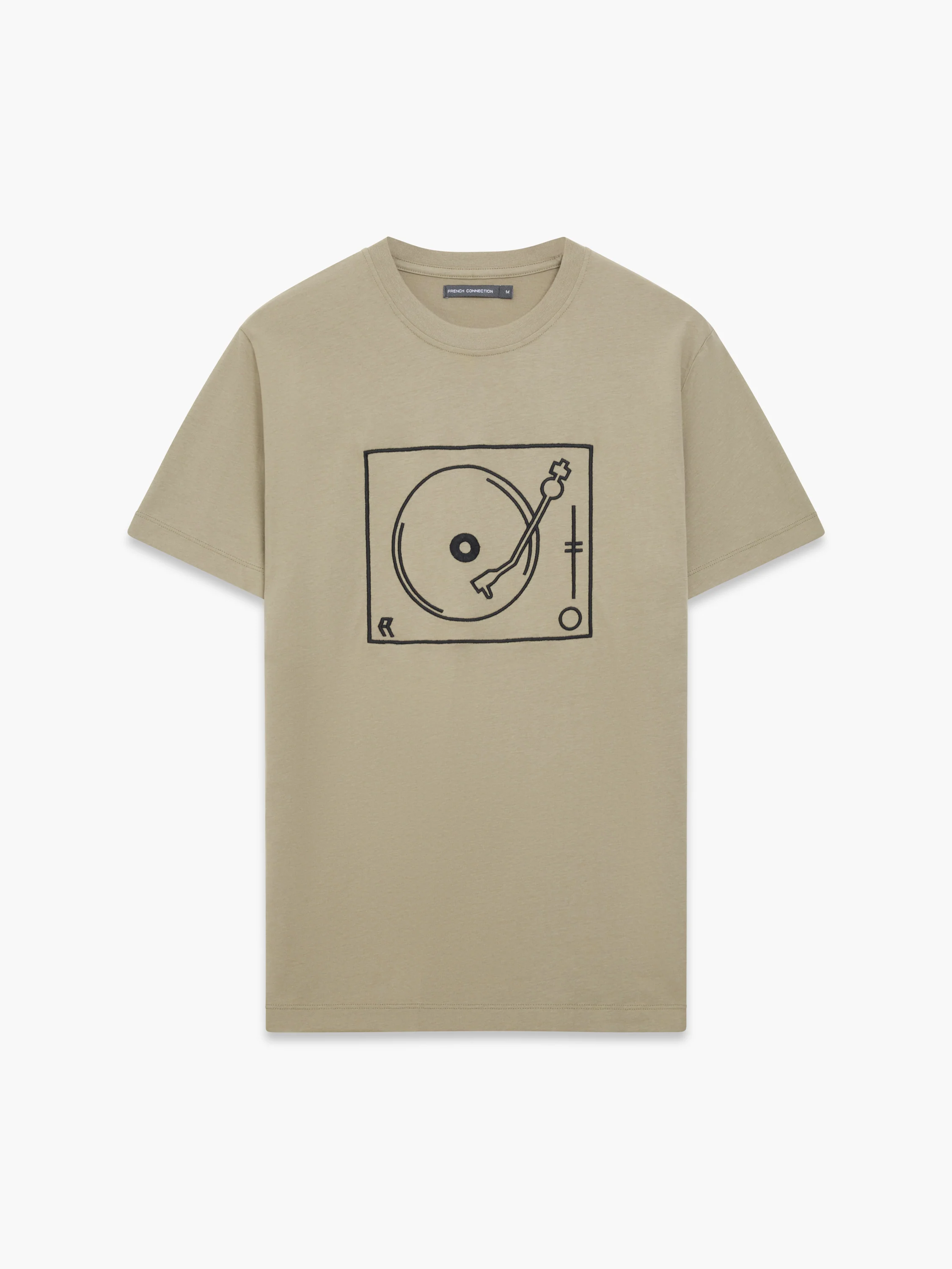 Short Sleeve Turntable Embroidered Graphic T-Shirt
