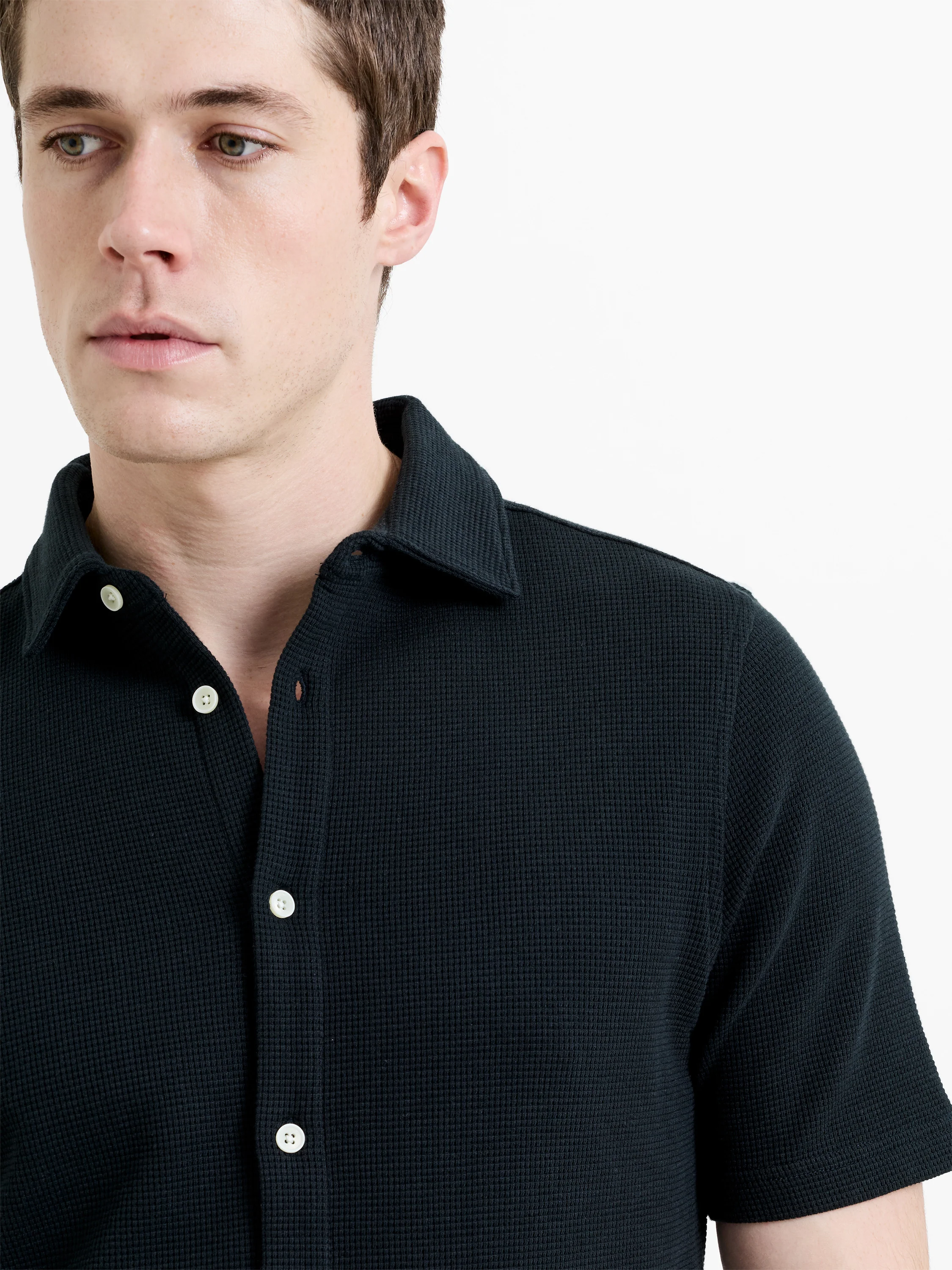 Short Sleeve Textured Shirt - Image 4
