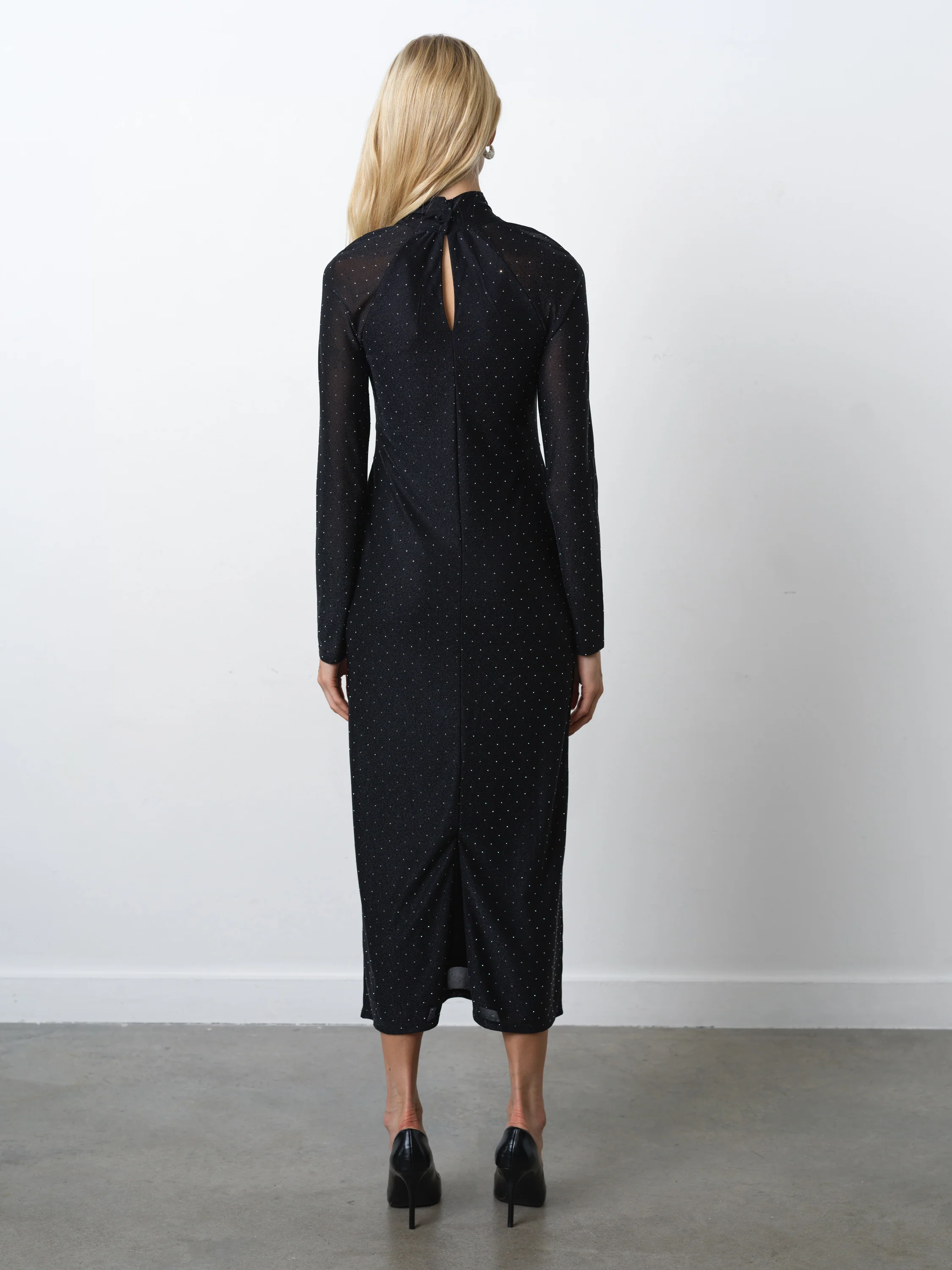 Shosana Hotfix Diamante Wrapover Midi Dress - Image 5