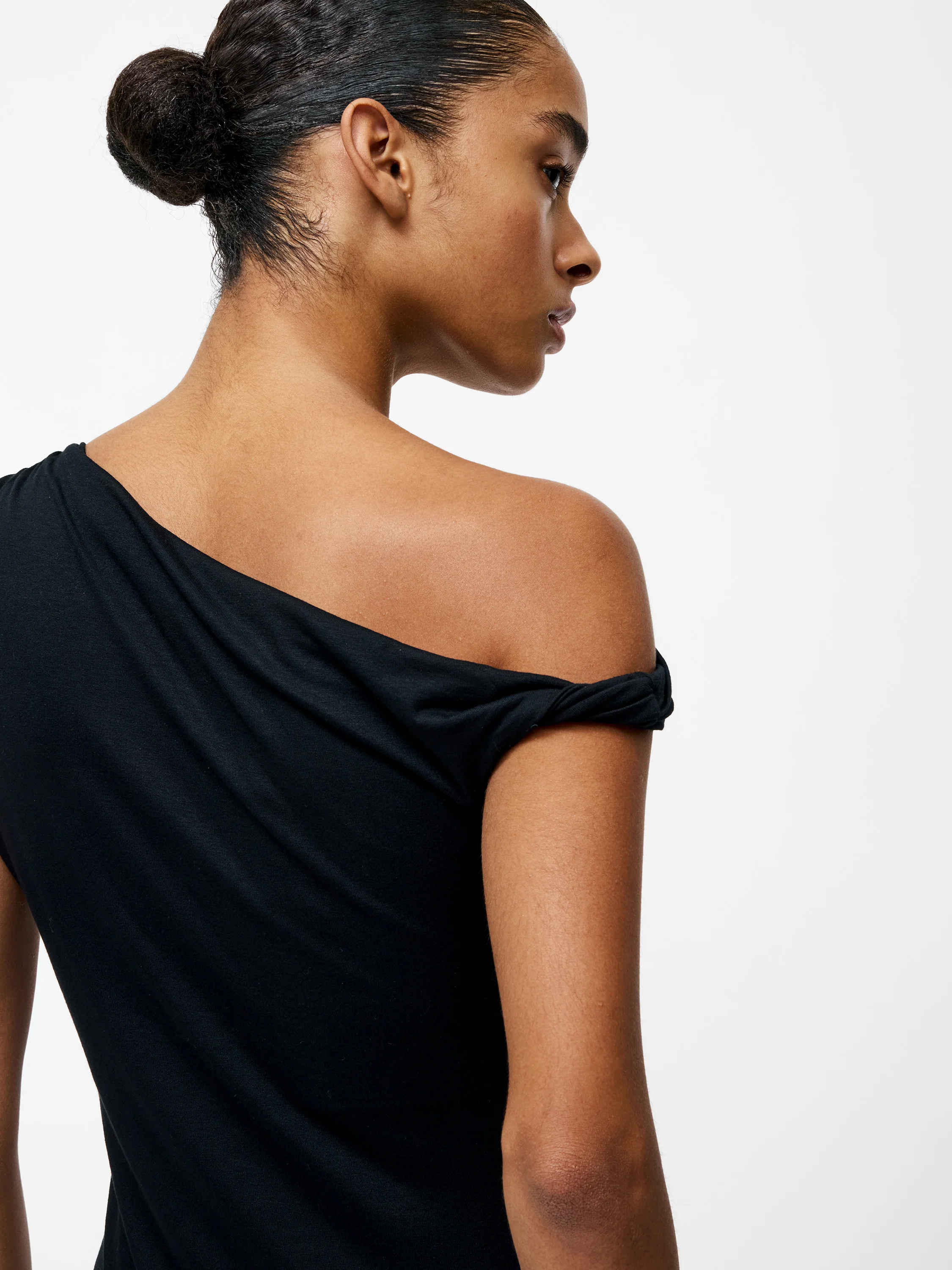Sia Jersey Asymmetric Draped Top - Image 2