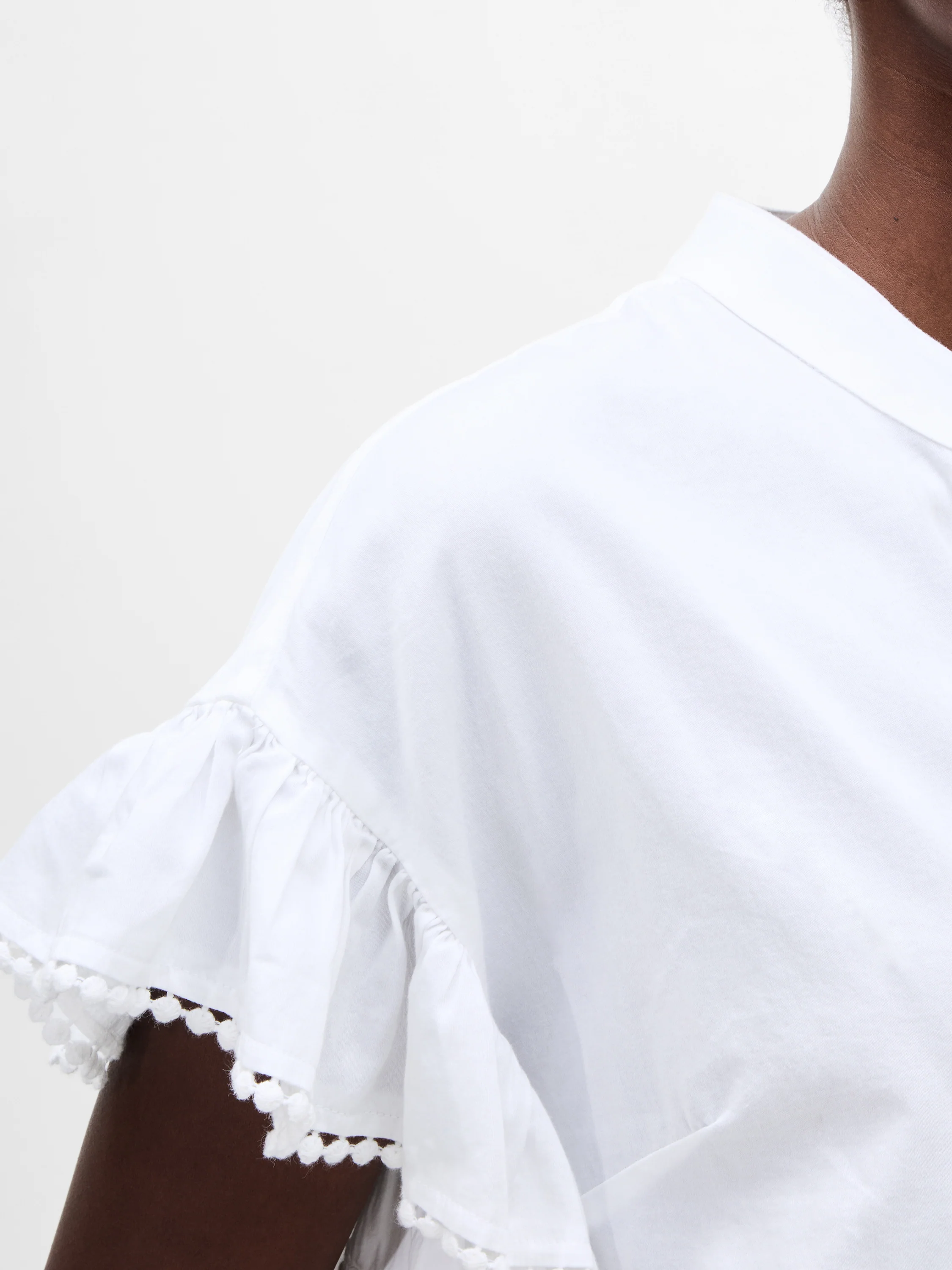 Sindey Cotton Half Placket Trim Detail Shirt - Image 3
