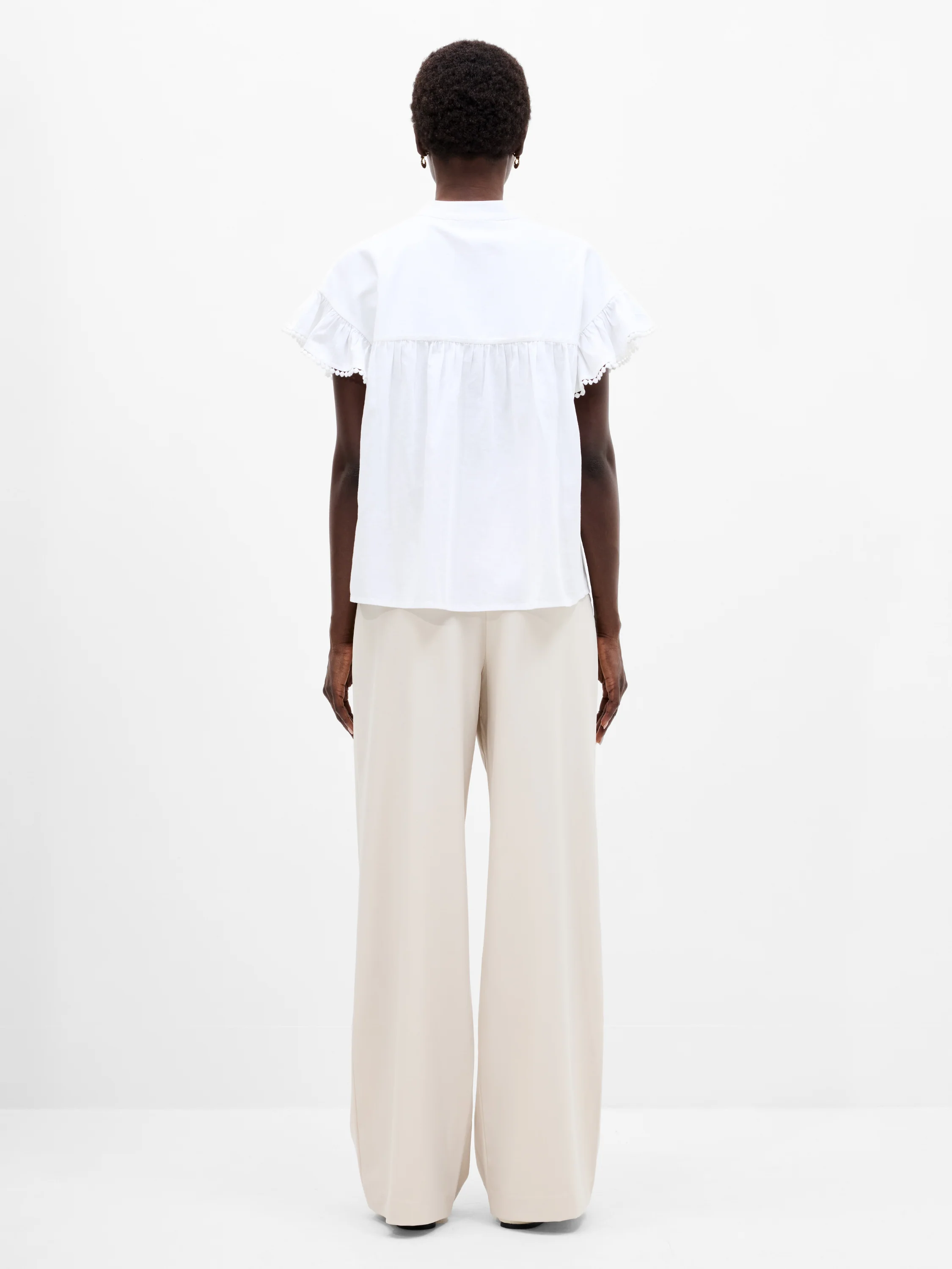 Sindey Cotton Half Placket Trim Detail Shirt - Image 4