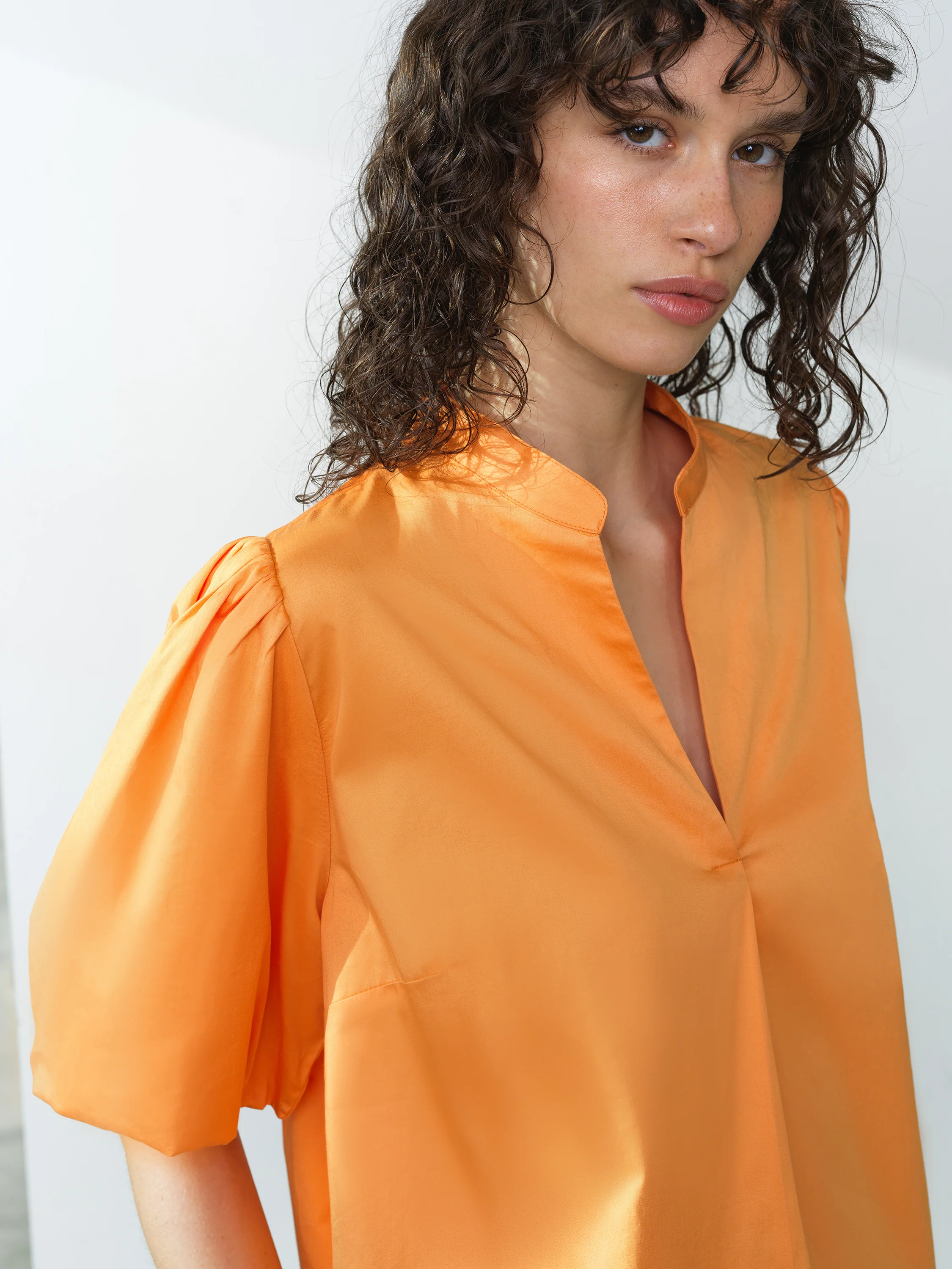 Sindey Cotton Puff Sleeve Popover Shirt - Image 4