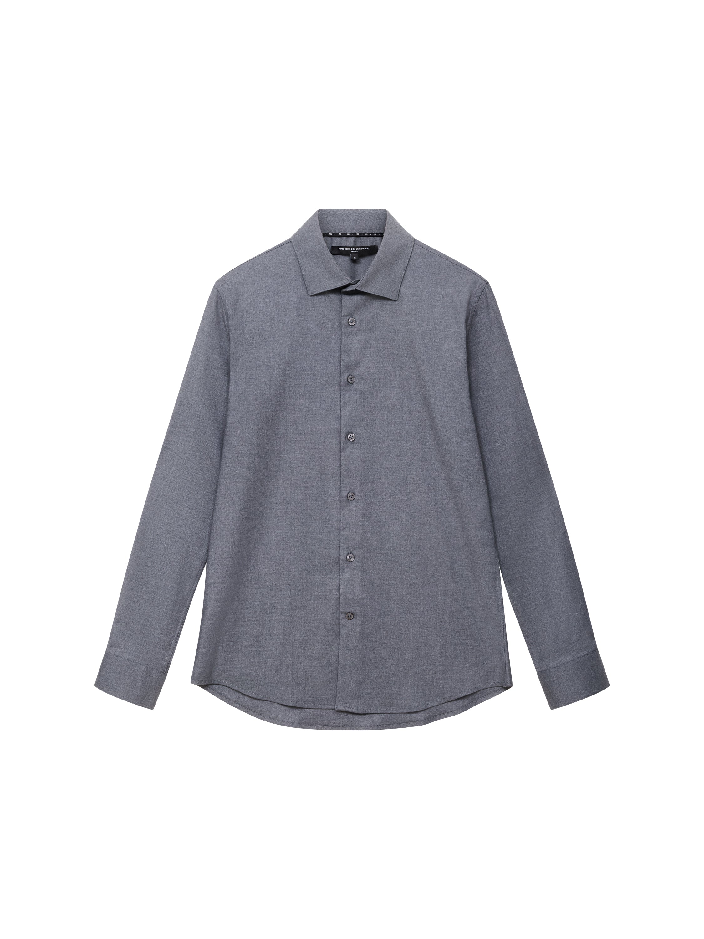 Slim Fit Wool Blend Long Sleeve Shirt - Image 6