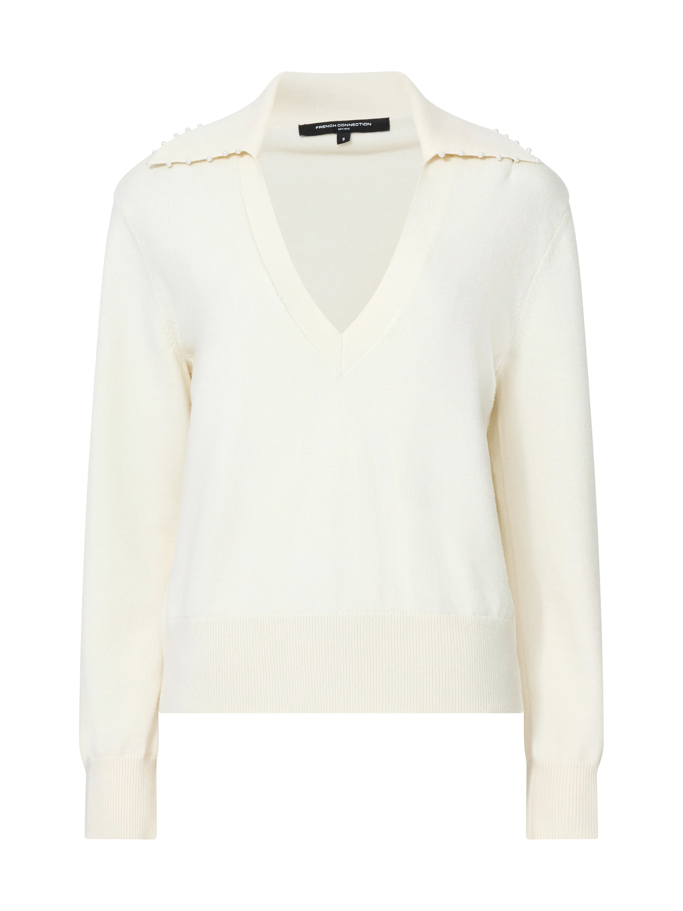 Sloane Knit Pearl V Neck Jumper - Image 6