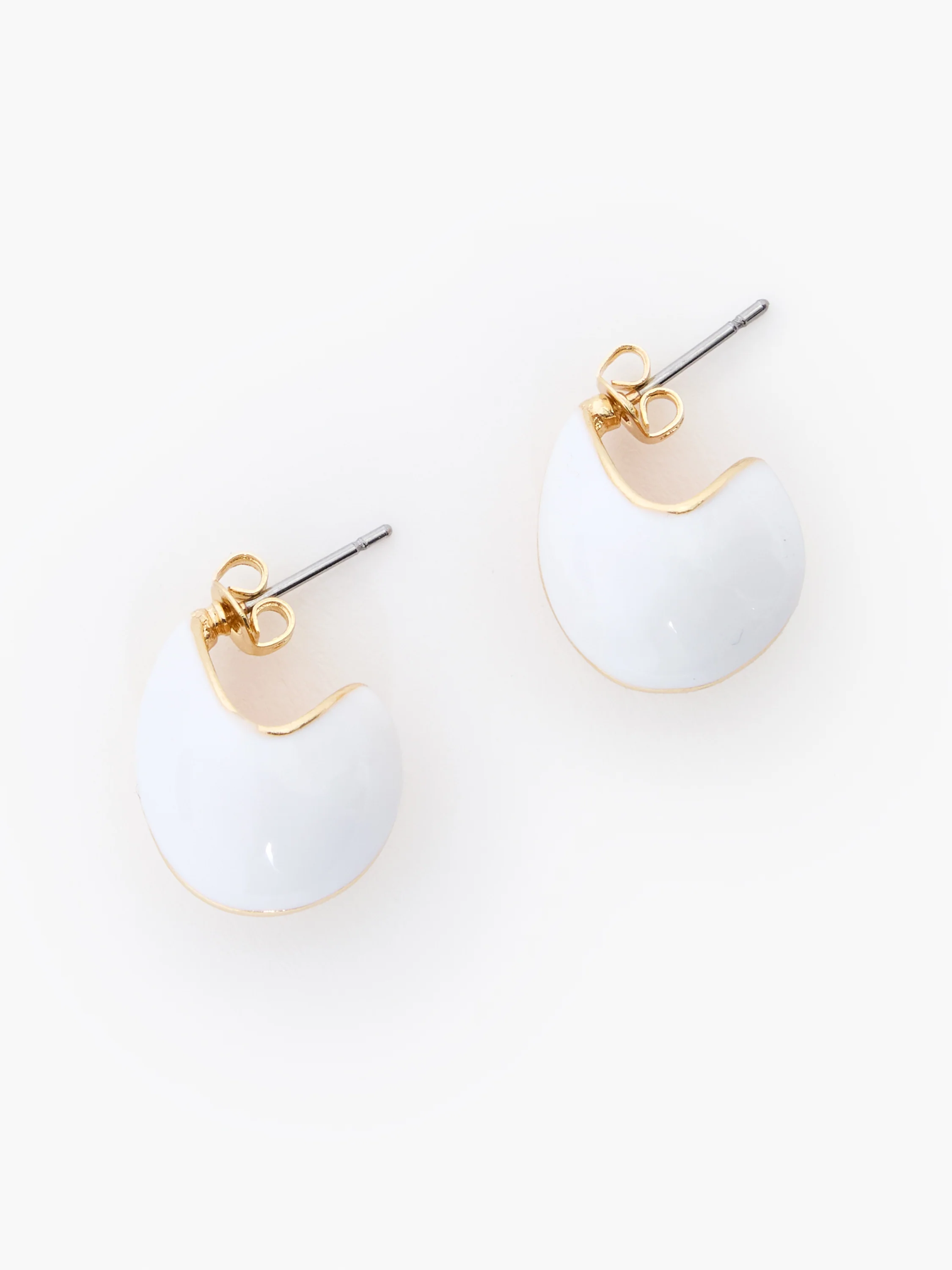 Small Two Tone Teardrop Earrings