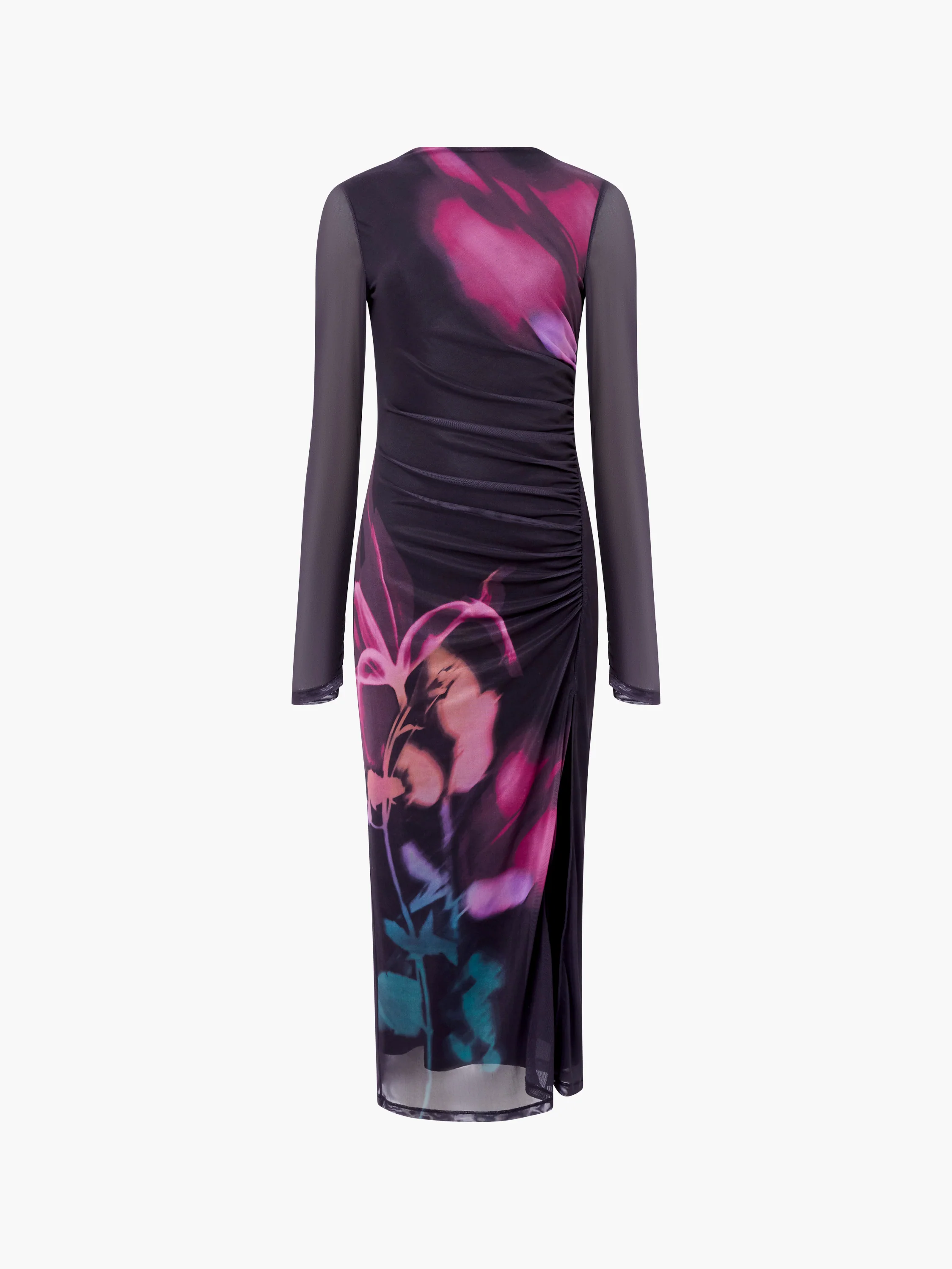 Smokey Placement Floral Long Sleeve Dress - Image 5