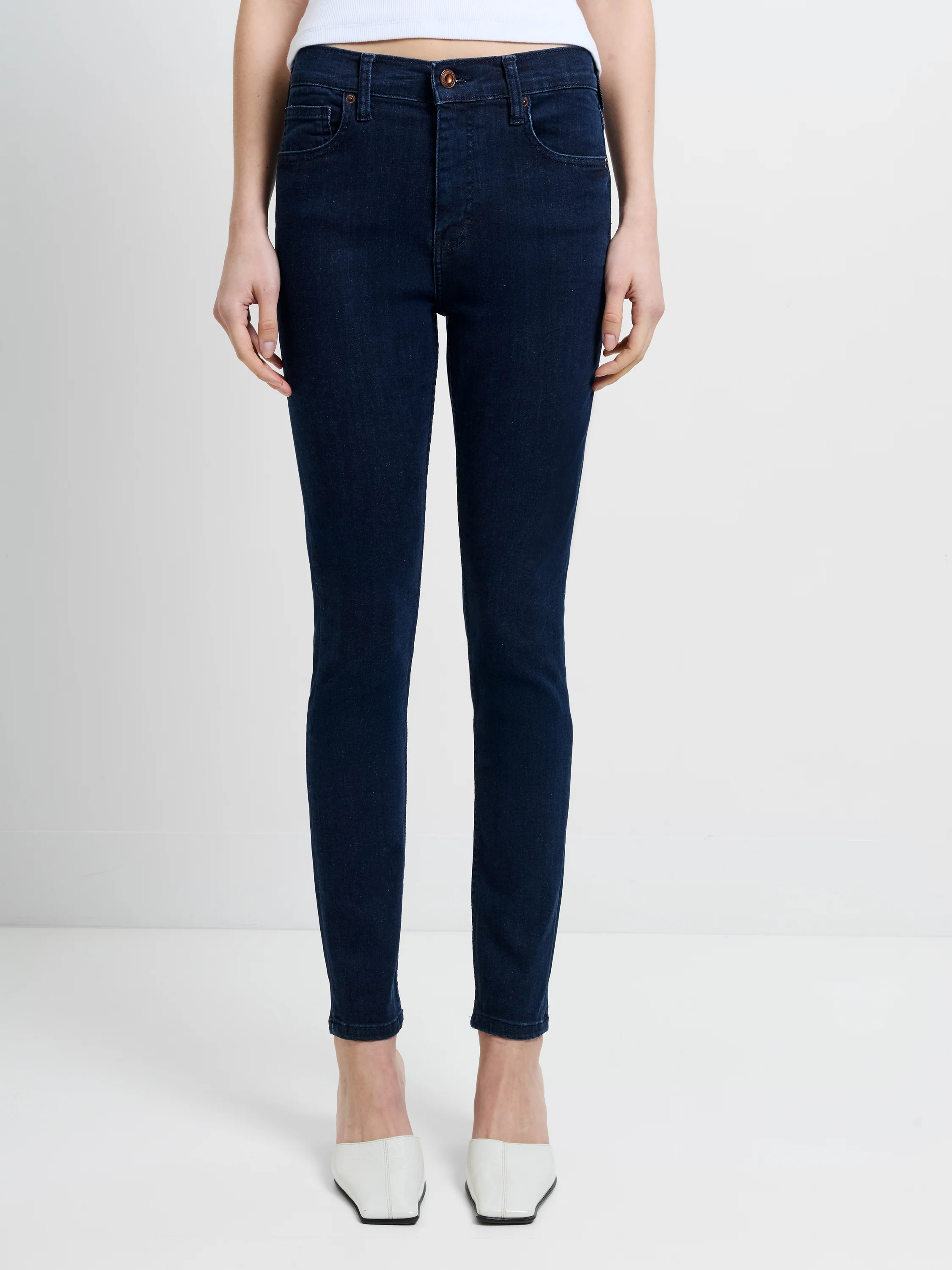 Soft Stretch Denim High Rise Skinny Jeans 30 Inch - Image 3