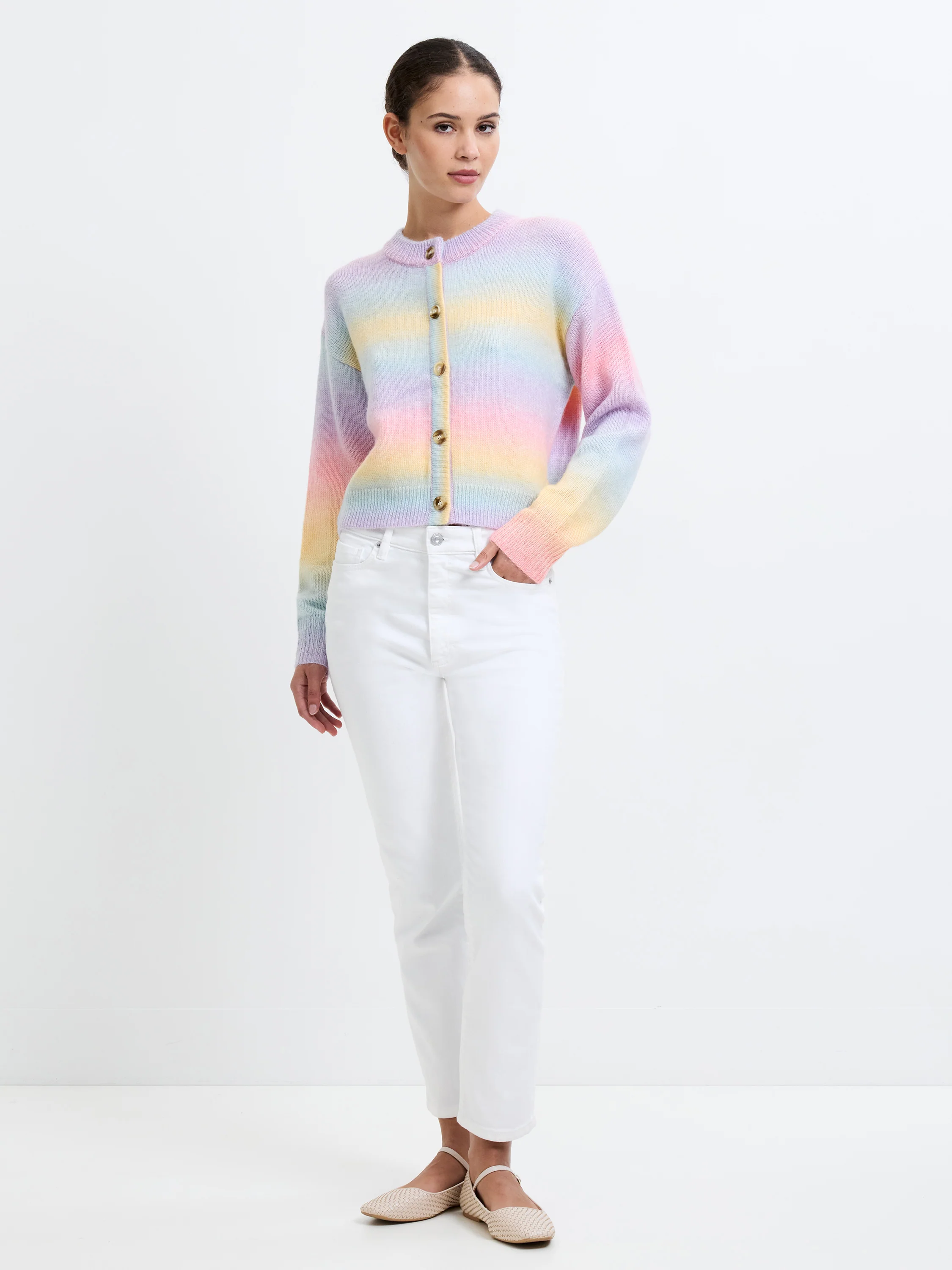 Space Dye Button Through Cardigan - Image 2