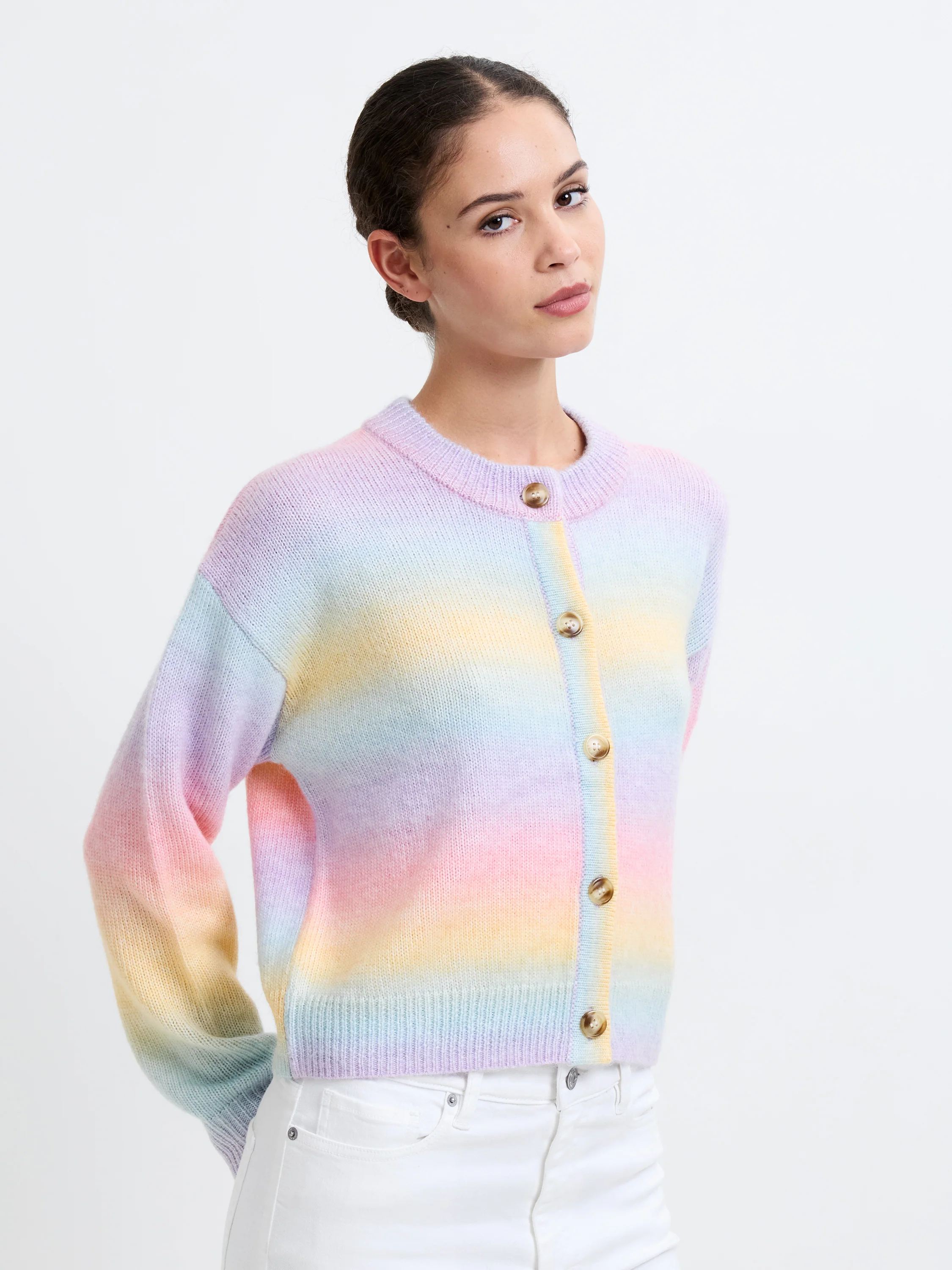 Space Dye Button Through Cardigan - Image 3