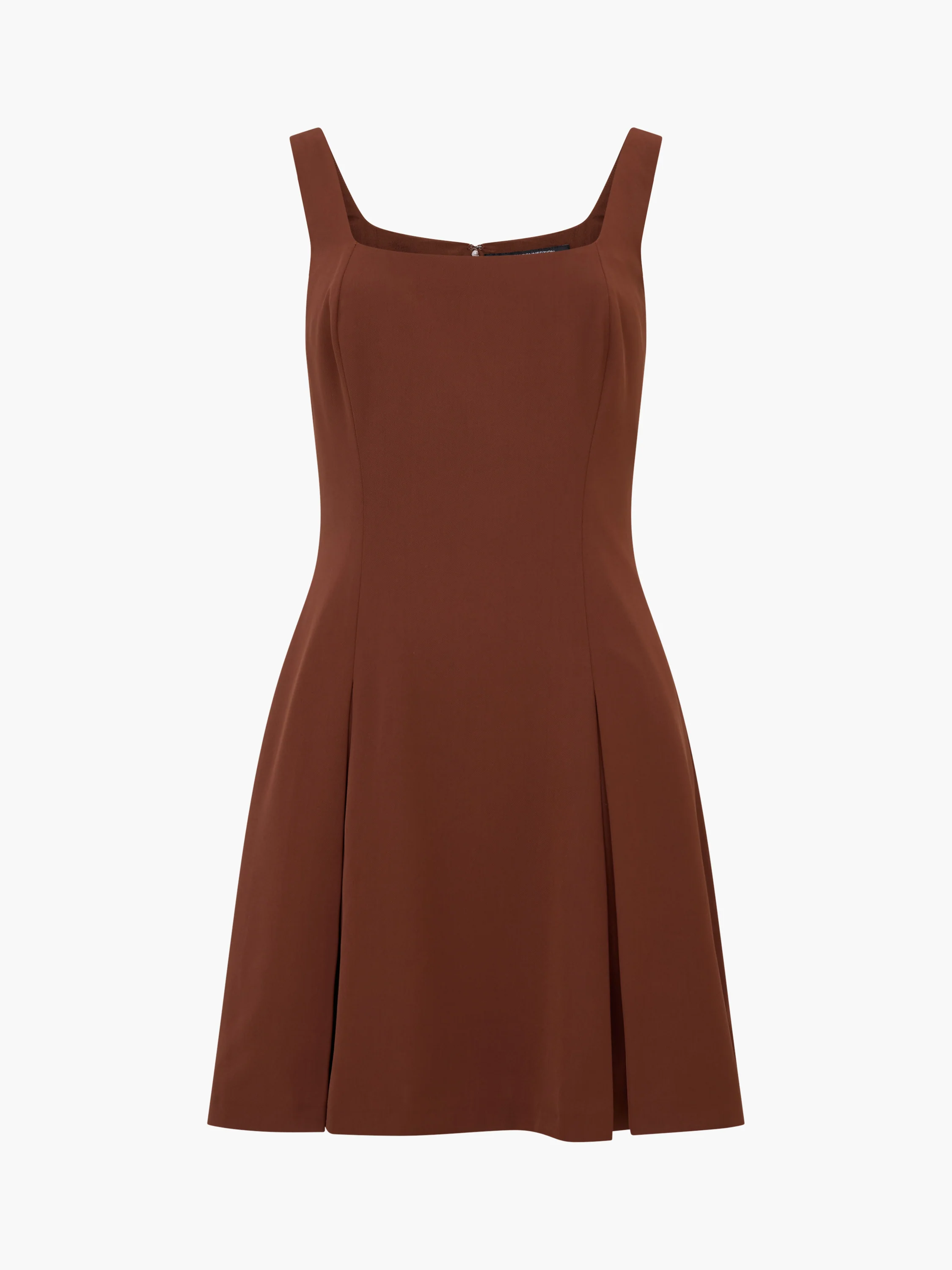 Square Neck Inverted Pleat Mini Dress - Image 6