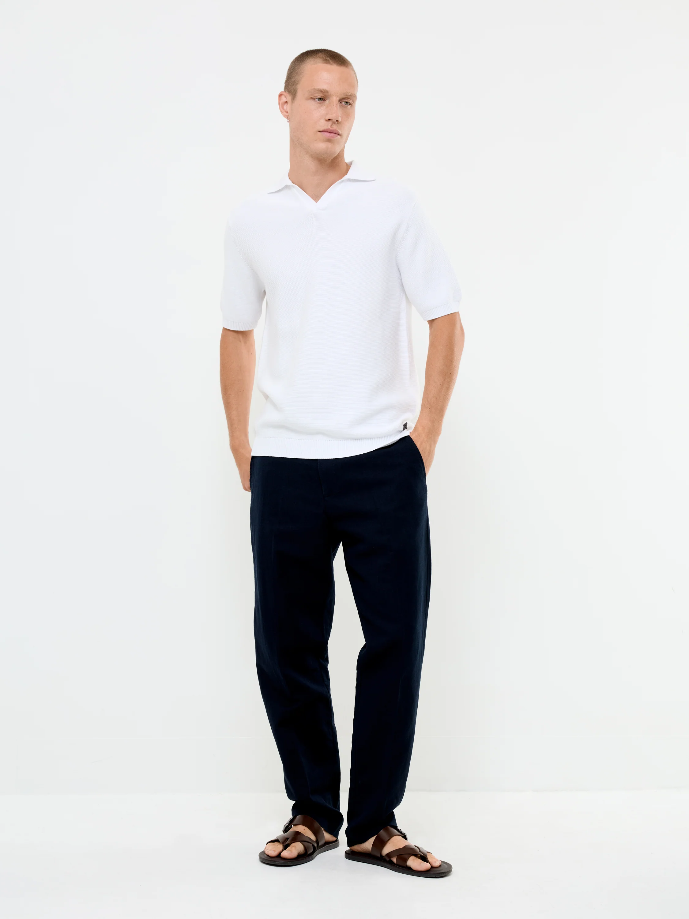 Short Sleeve Solid Trophy Knit Polo - Image 5