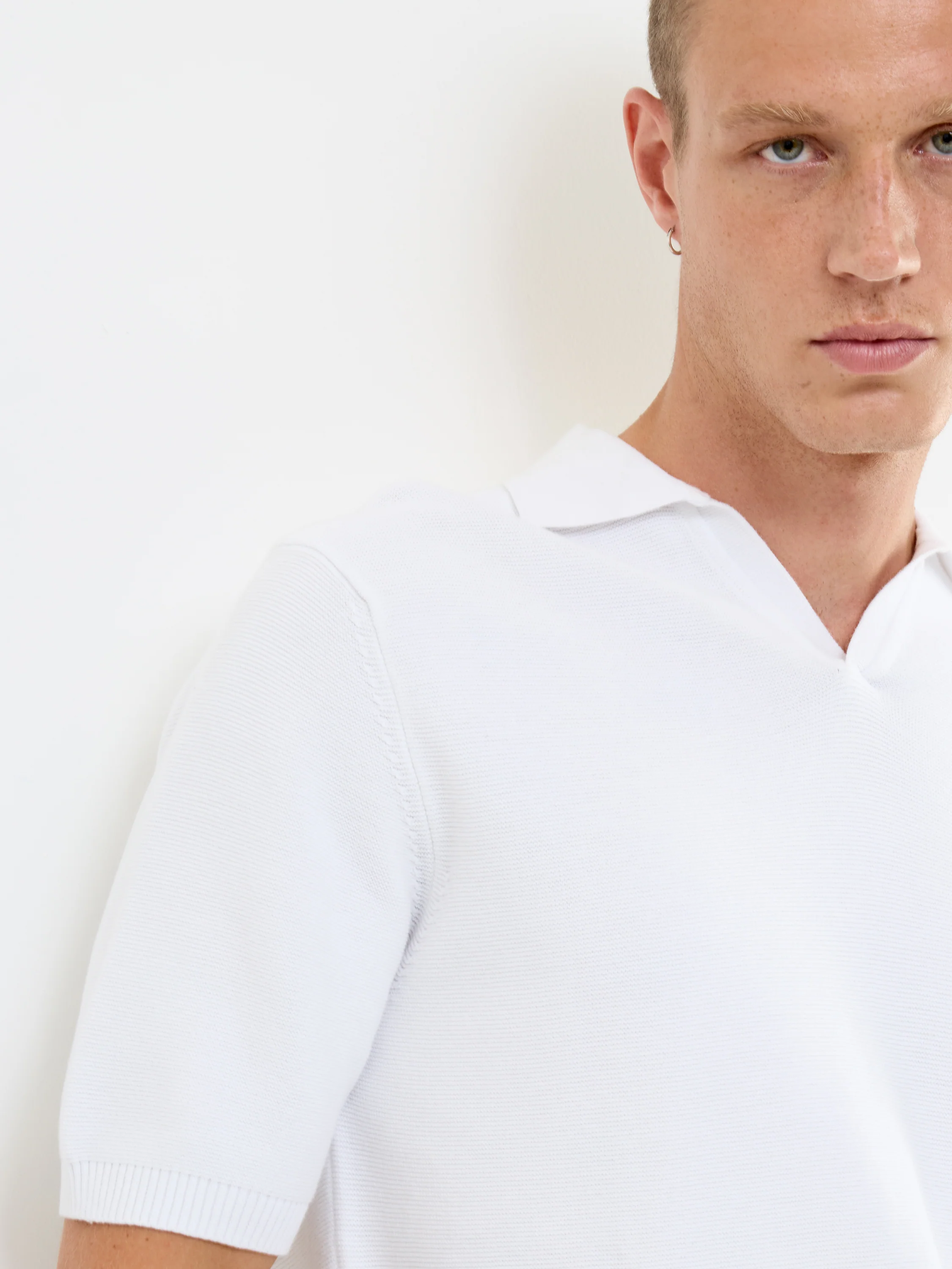 Short Sleeve Solid Trophy Knit Polo - Image 6