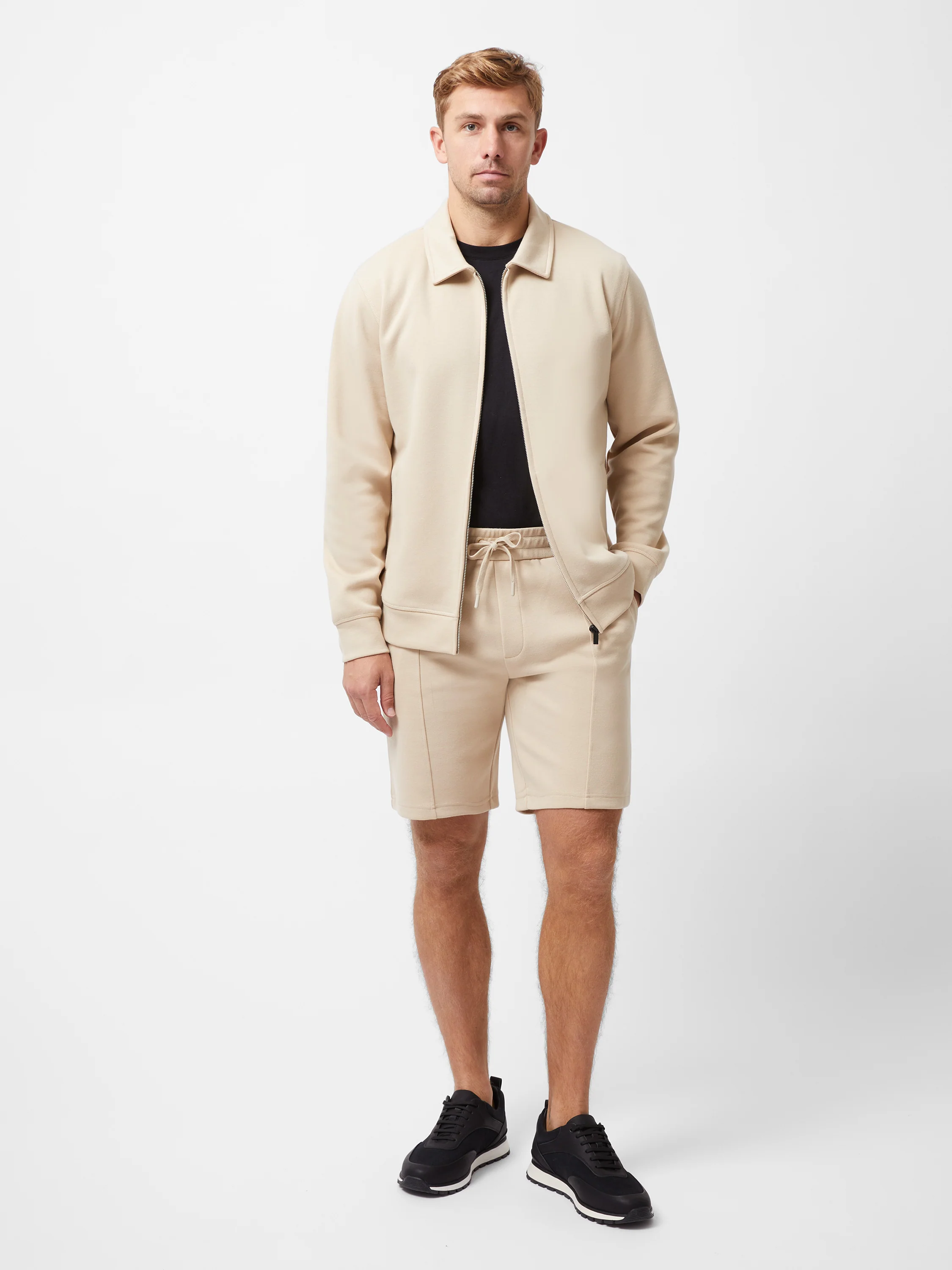 Stretch Collared Zip Through Sweatshirt - Image 4