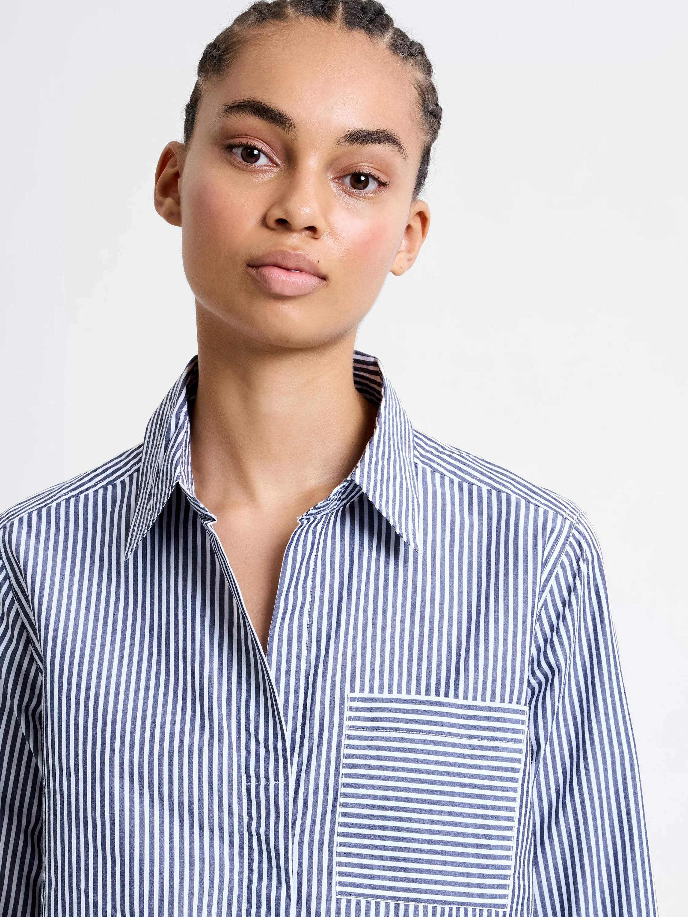 Stripe Buttoned Popover Shirt - Image 4
