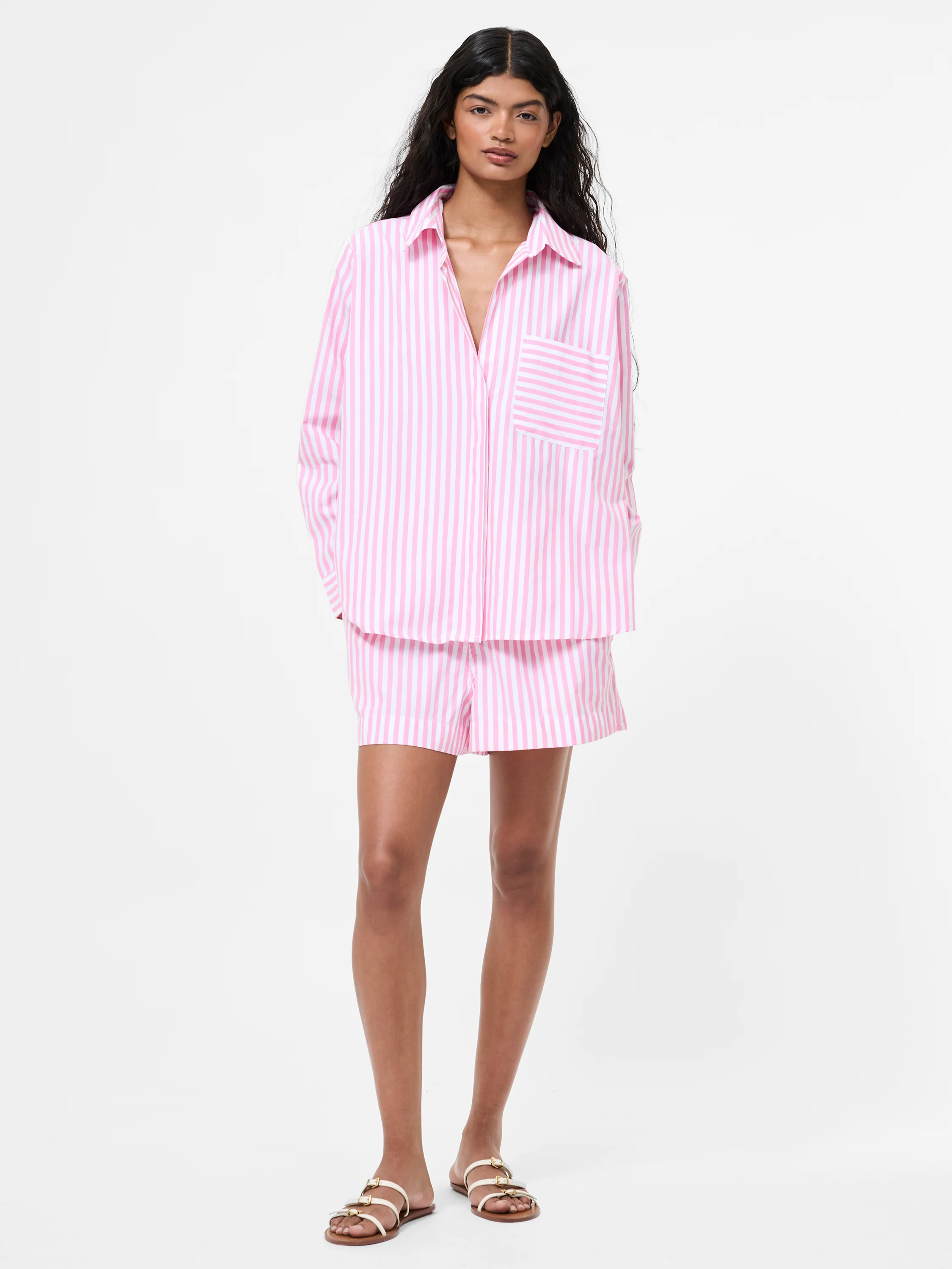 Stripe Relaxed Popover Shirt