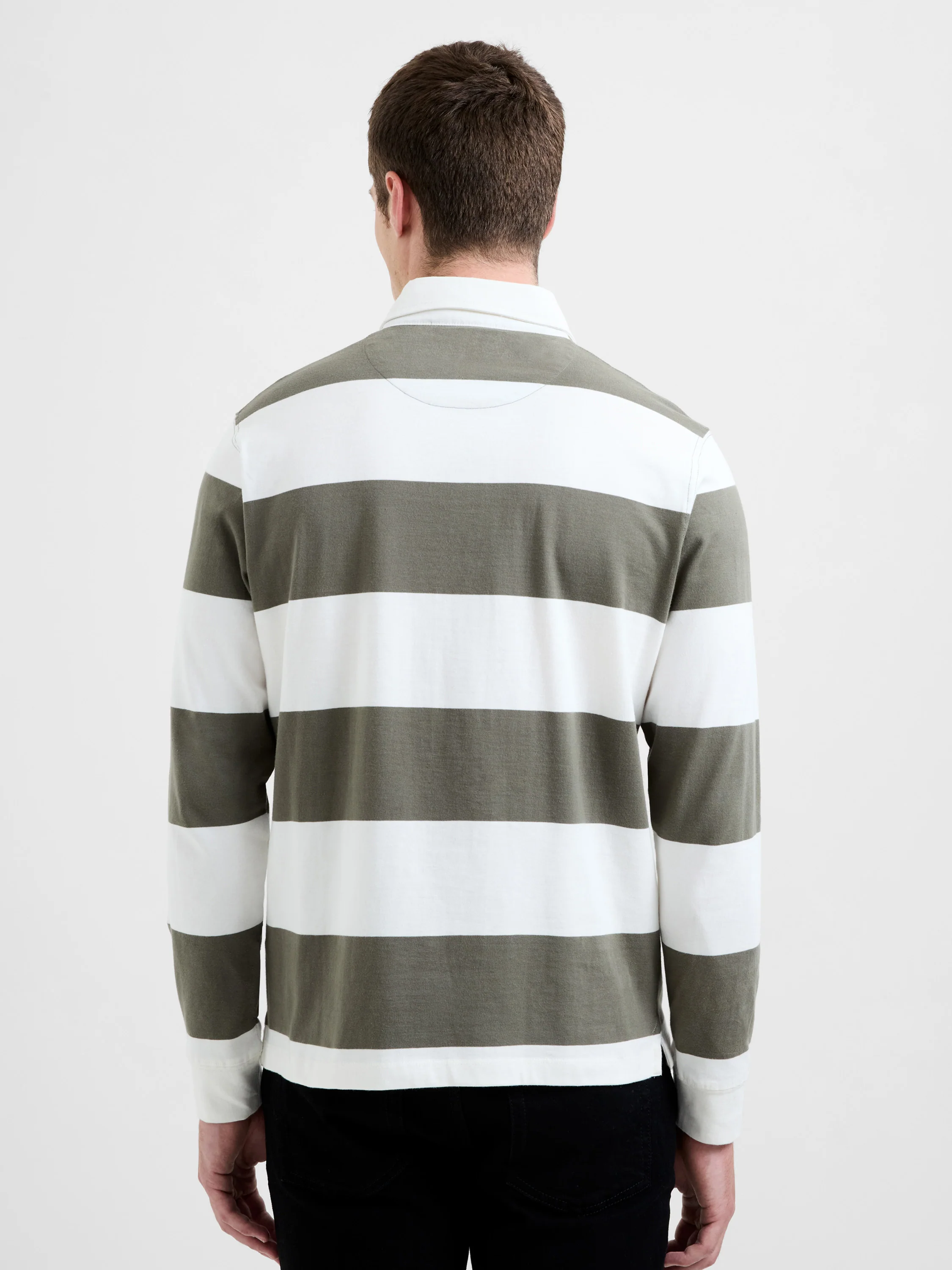 Stripe Rugby Polo Long Sleeve Shirt - Image 6