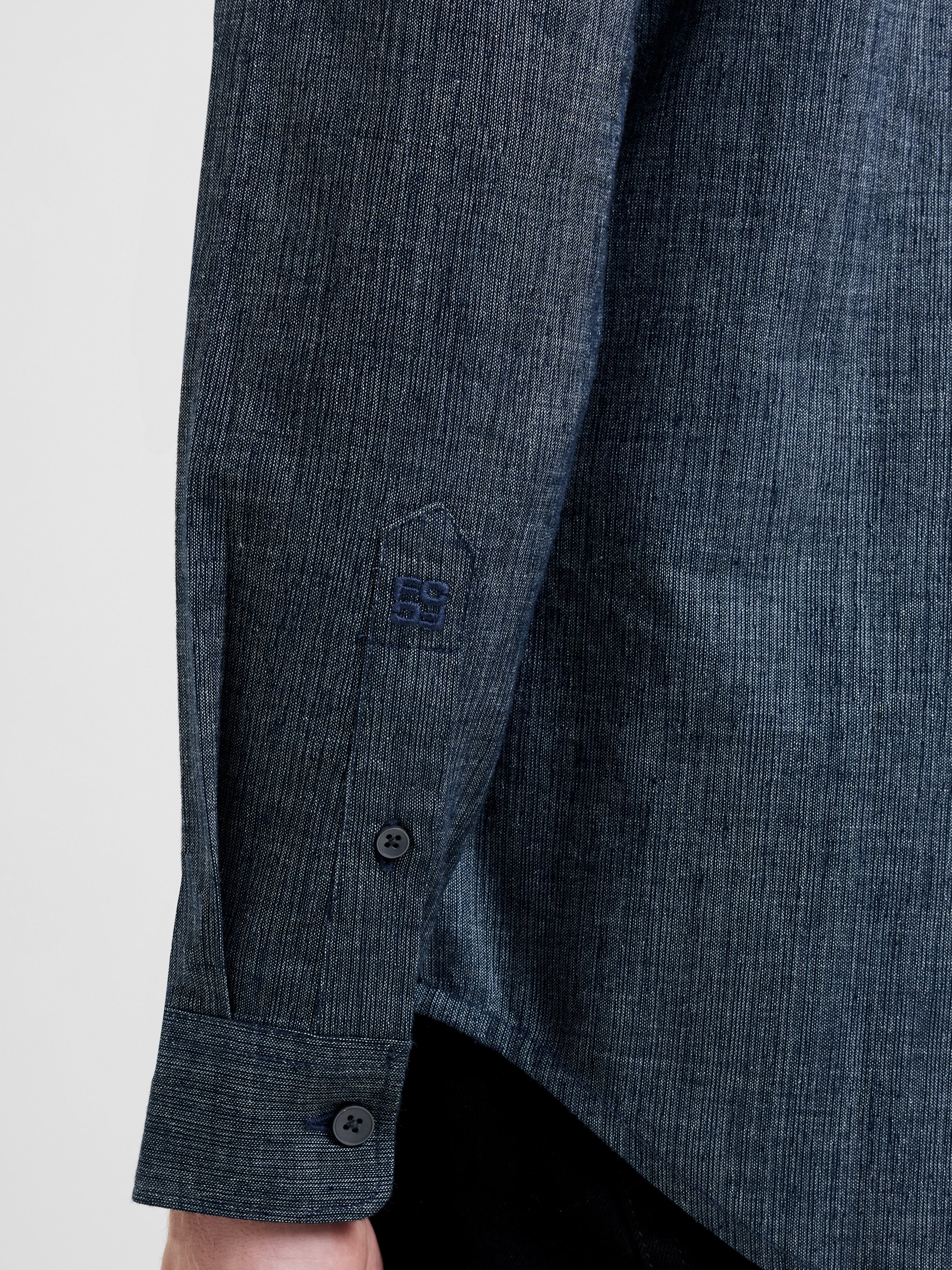 Structured Regular Fit Long Sleeve Shirt - Image 4