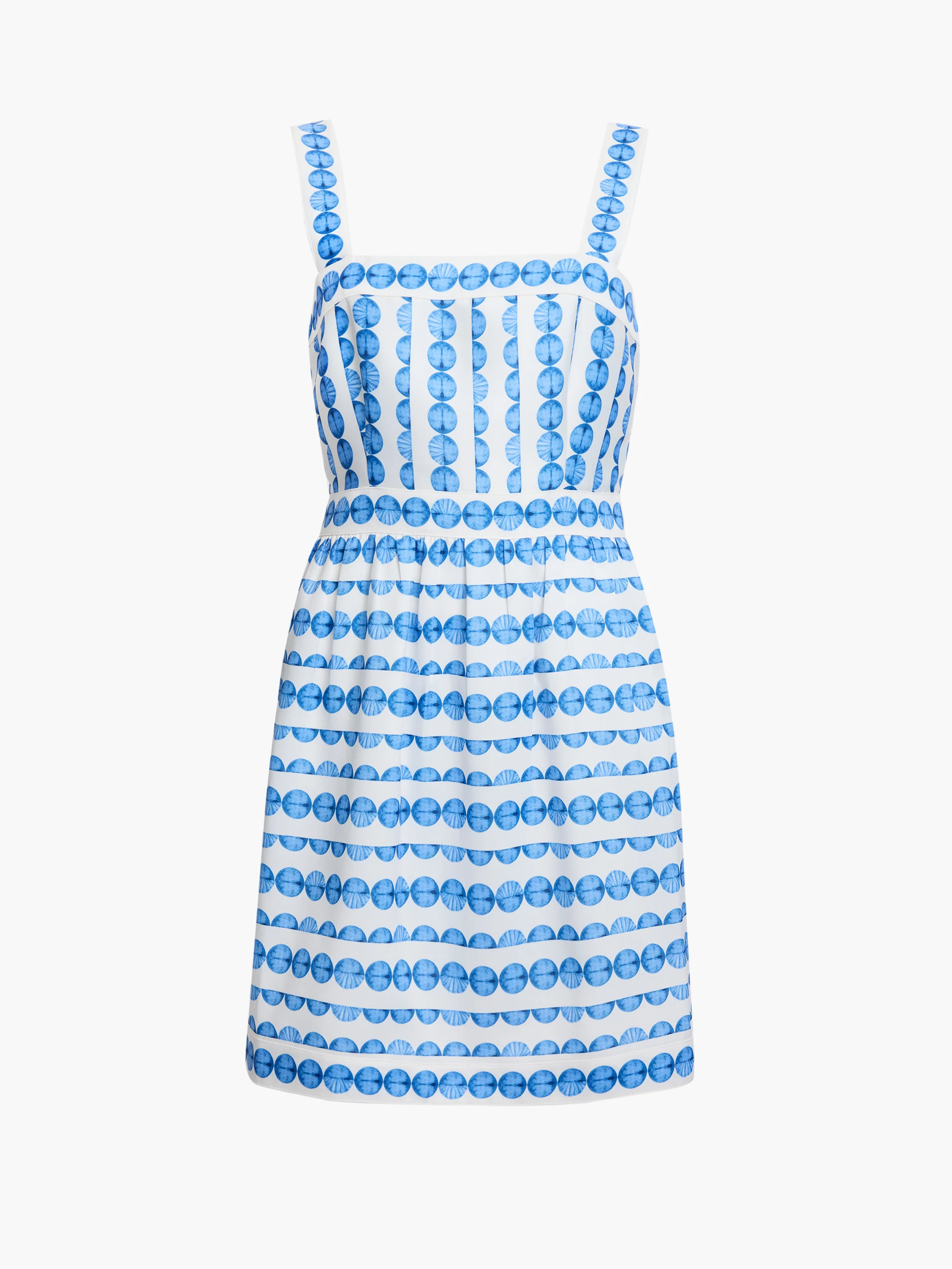 Structured Taffeta Shell Print Mini Dress - Image 6