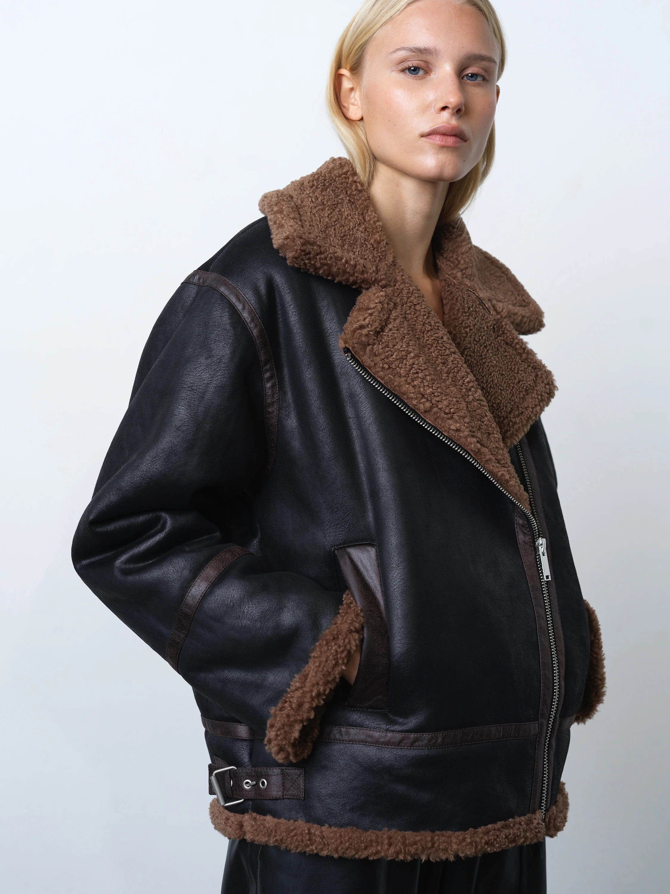 Suedette Zip Up Jacket - Image 2