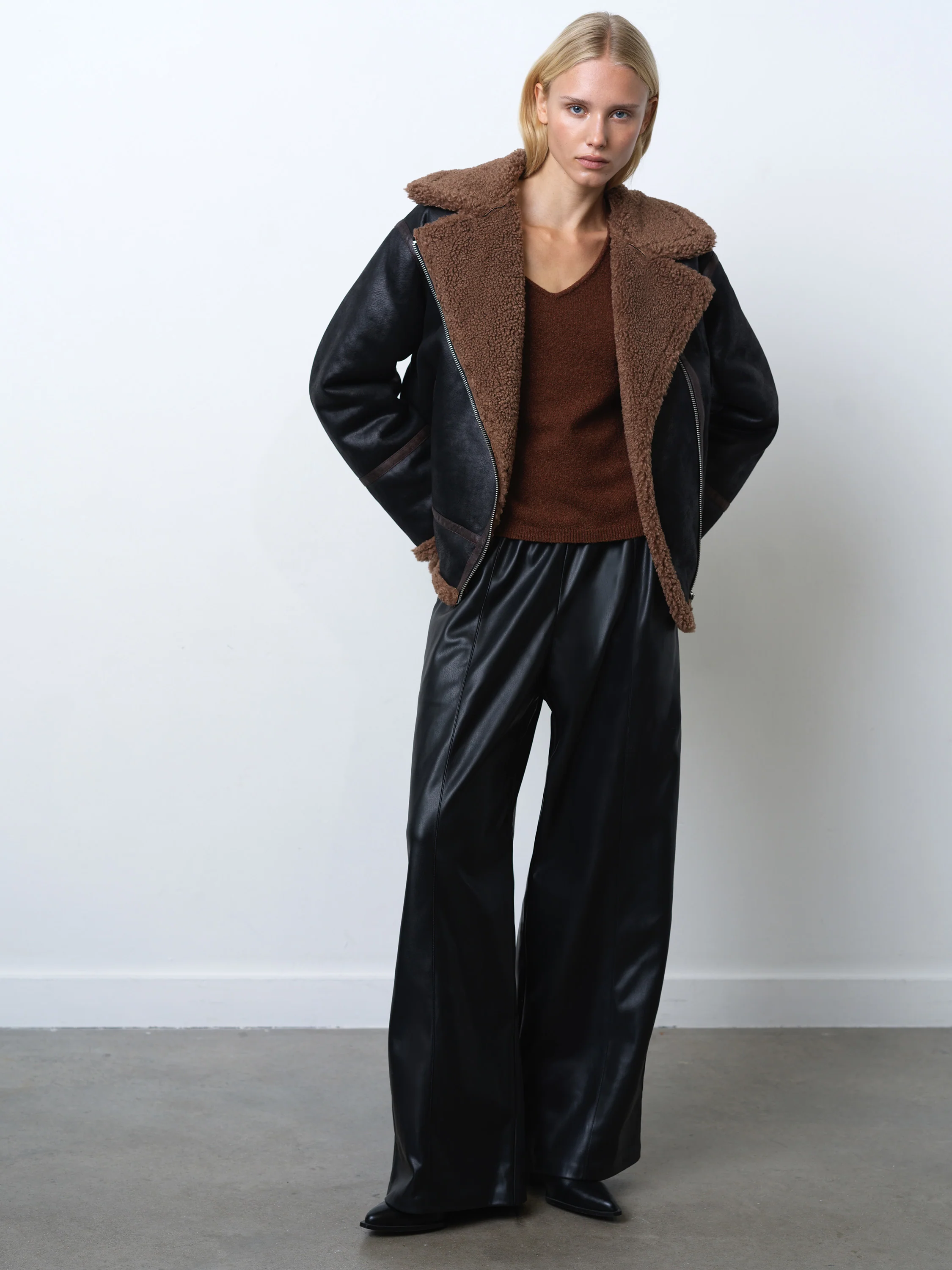 Suedette Zip Up Jacket - Image 3