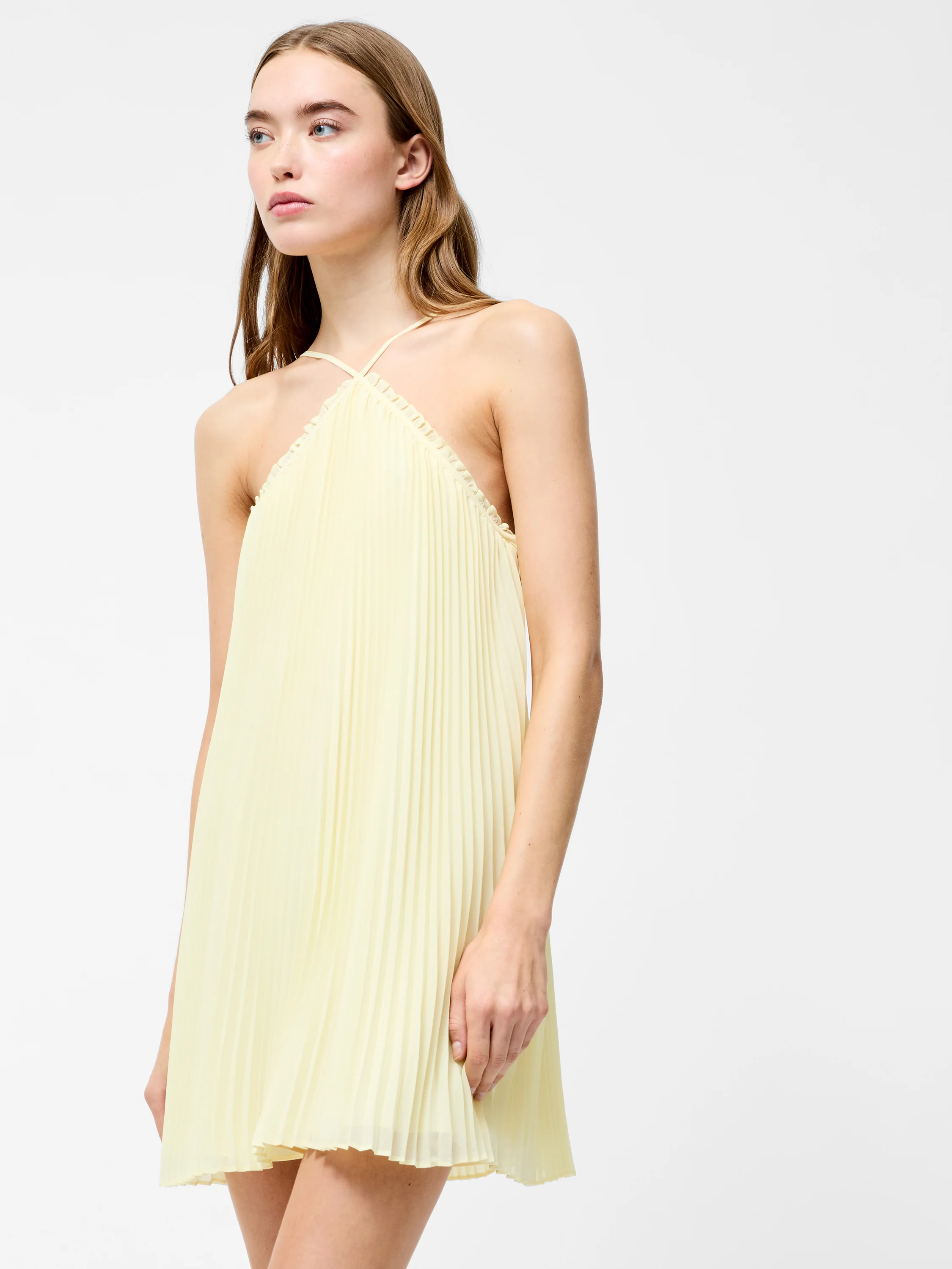 Sunburst Pleated Halterneck Mini Dress - Image 5