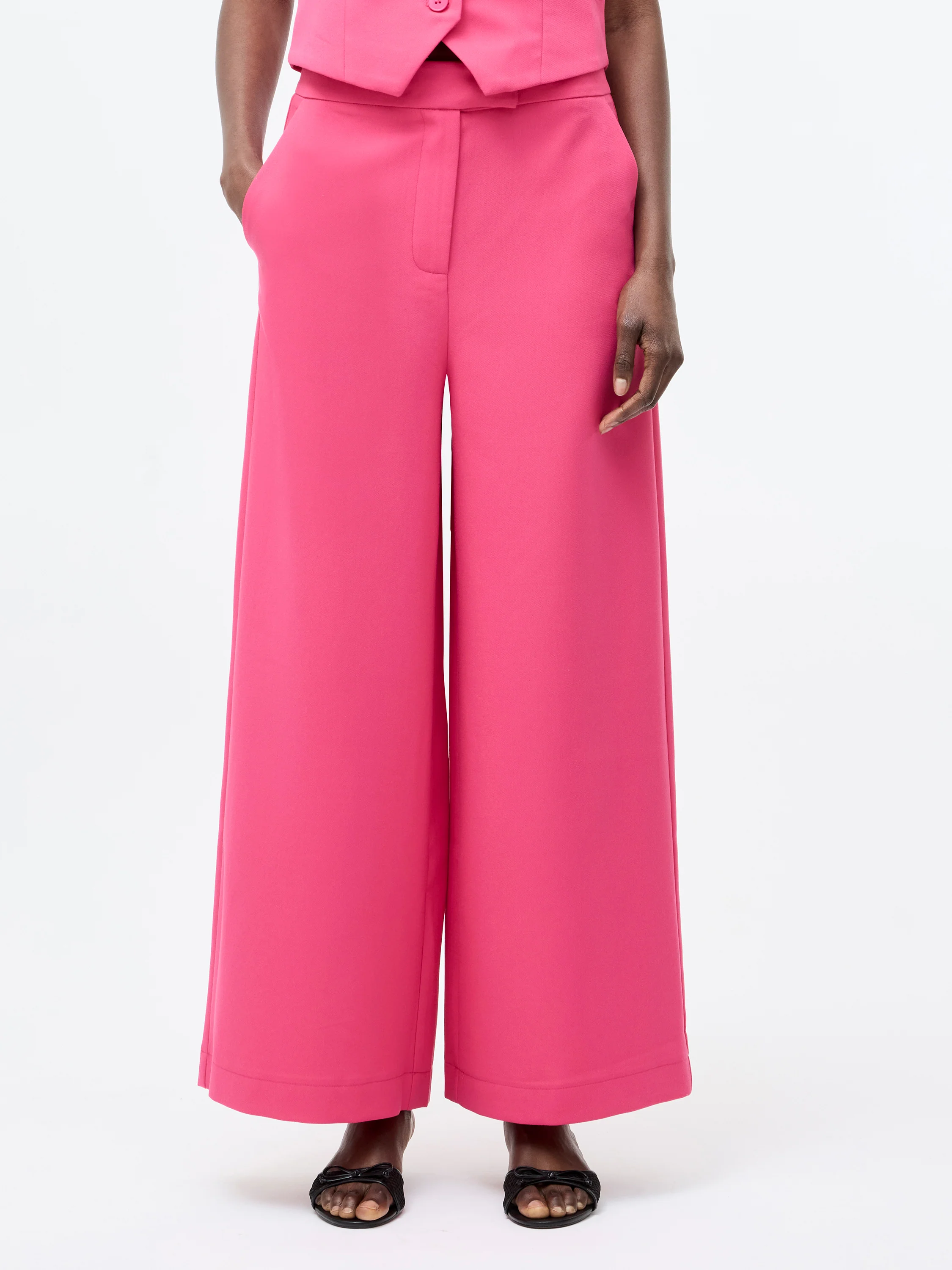 Tailored Wide Leg Trousers - Image 2