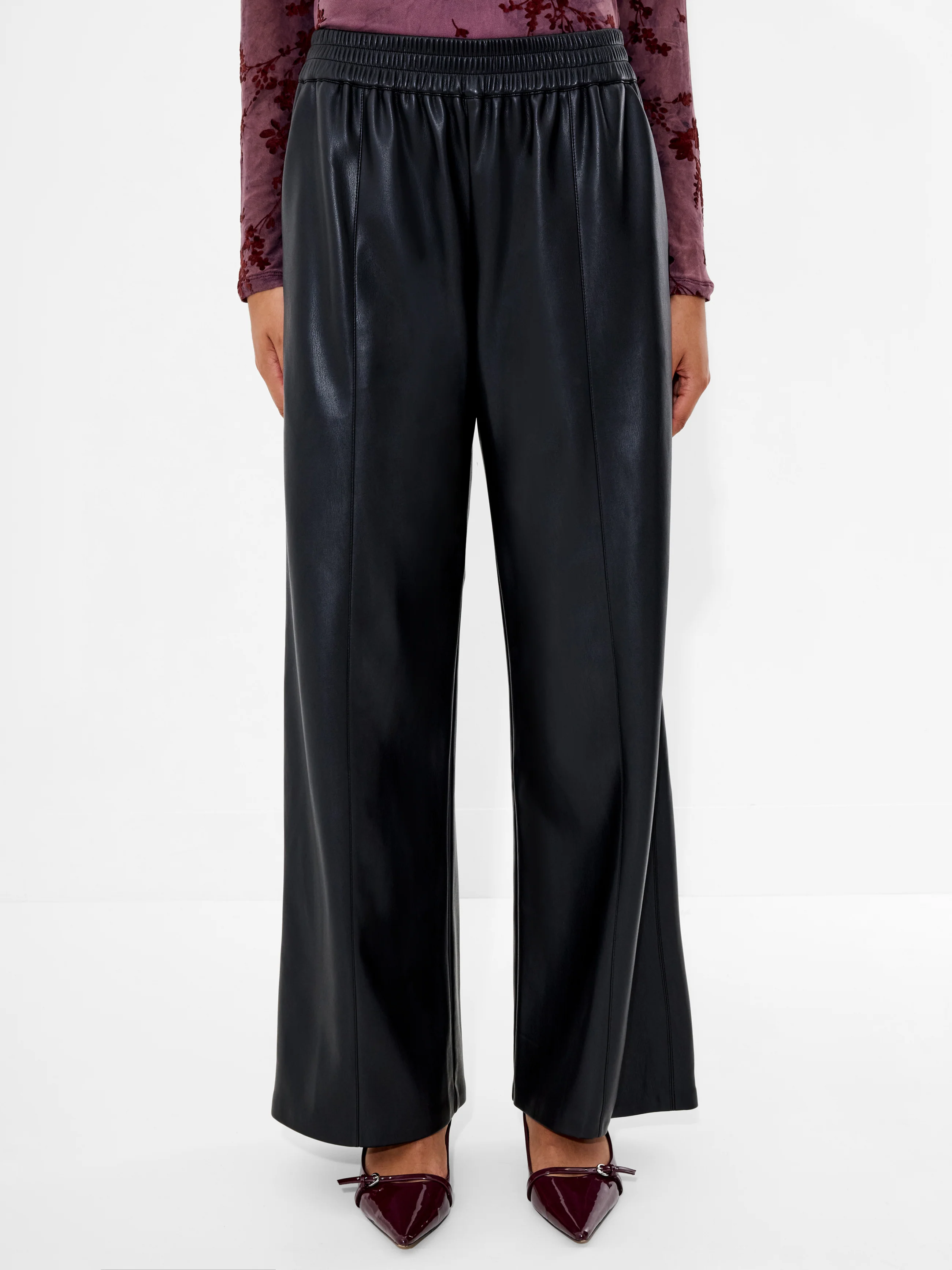 Tasher PU Wide Leg Trousers - Image 3