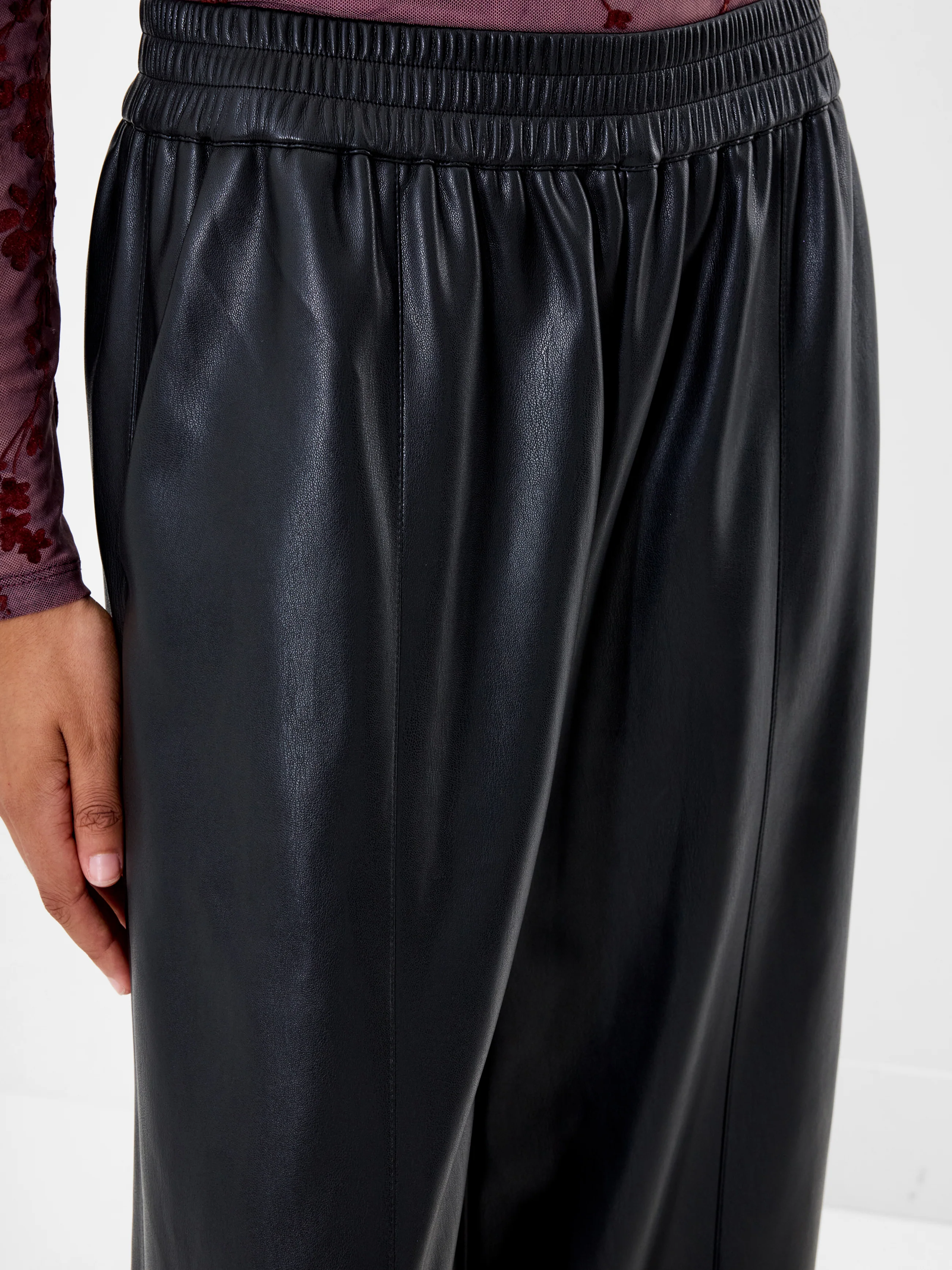 Tasher PU Wide Leg Trousers - Image 4