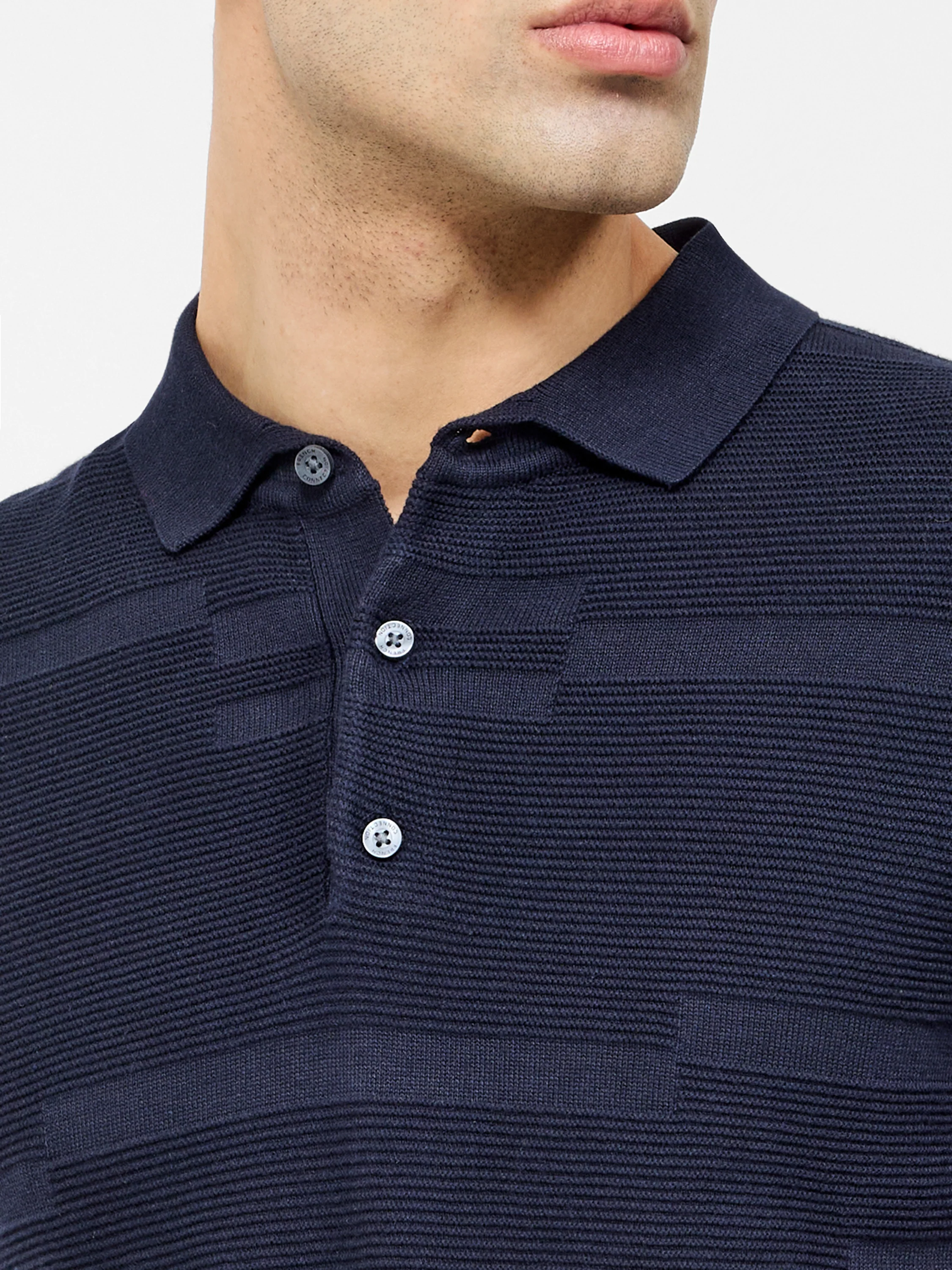 Textured Jacquard Block Polo Shirt - Image 3