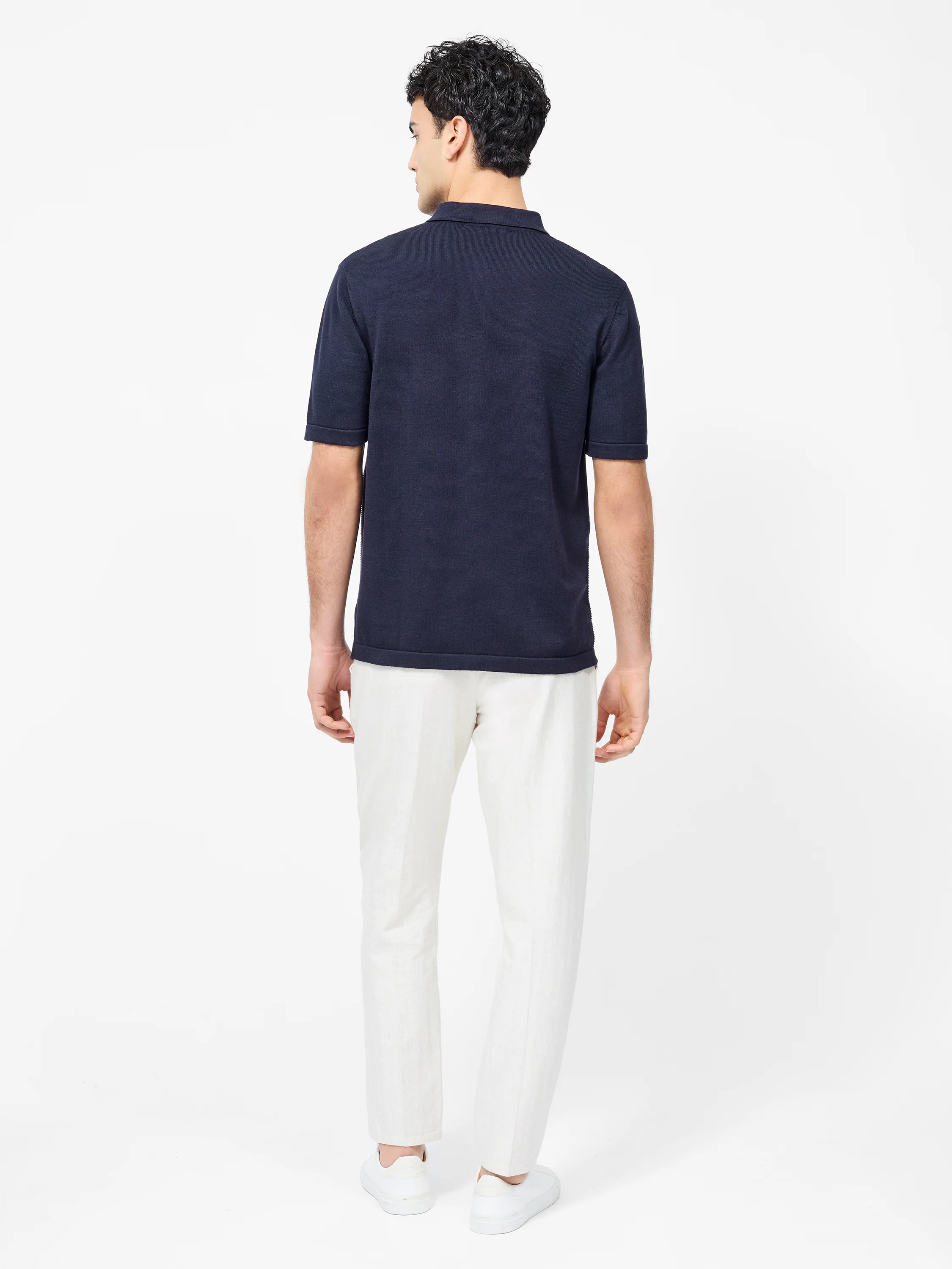 Textured Jacquard Block Polo Shirt - Image 4