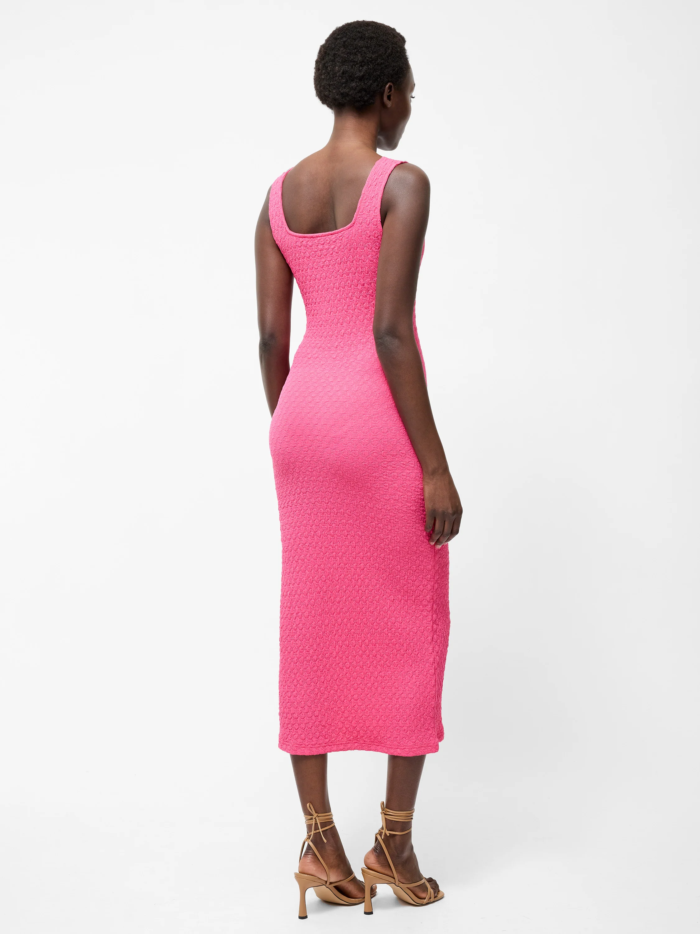 Textured Square Neck Maxi Dress - Image 5