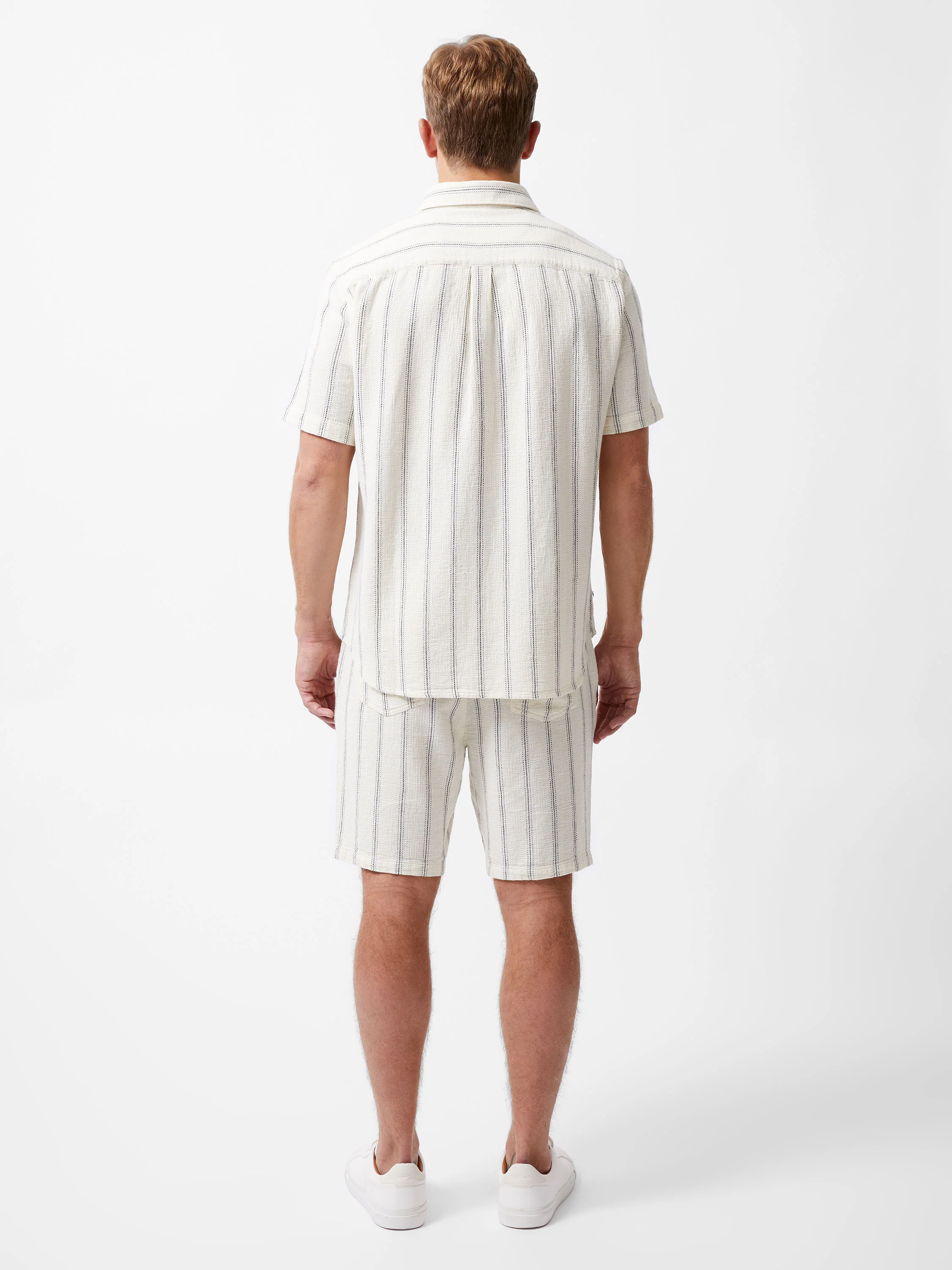Textured Stripe Short Sleeve Shirt - Image 5