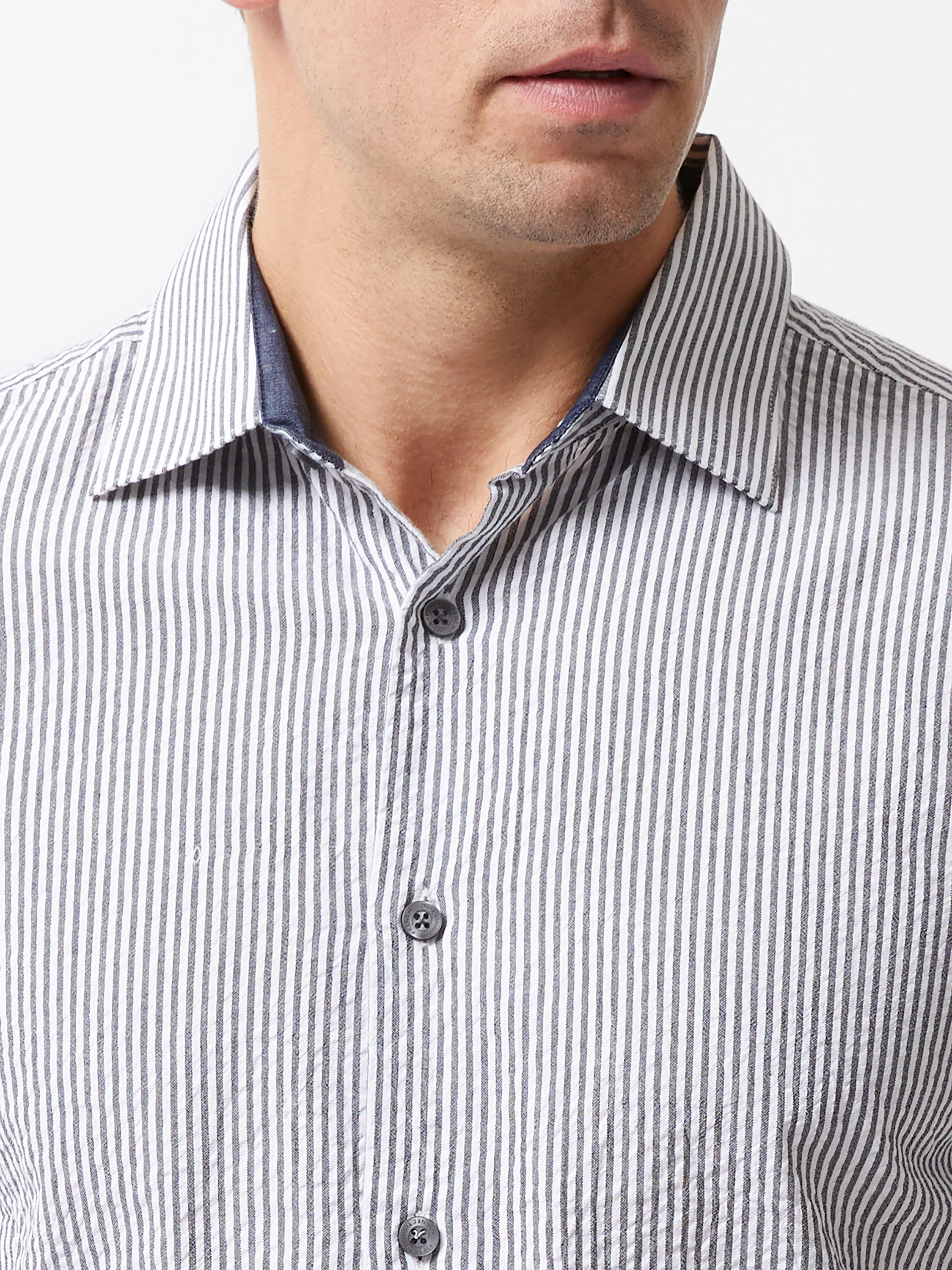 Ticking Stripe Short Sleeve Shirt - Image 3