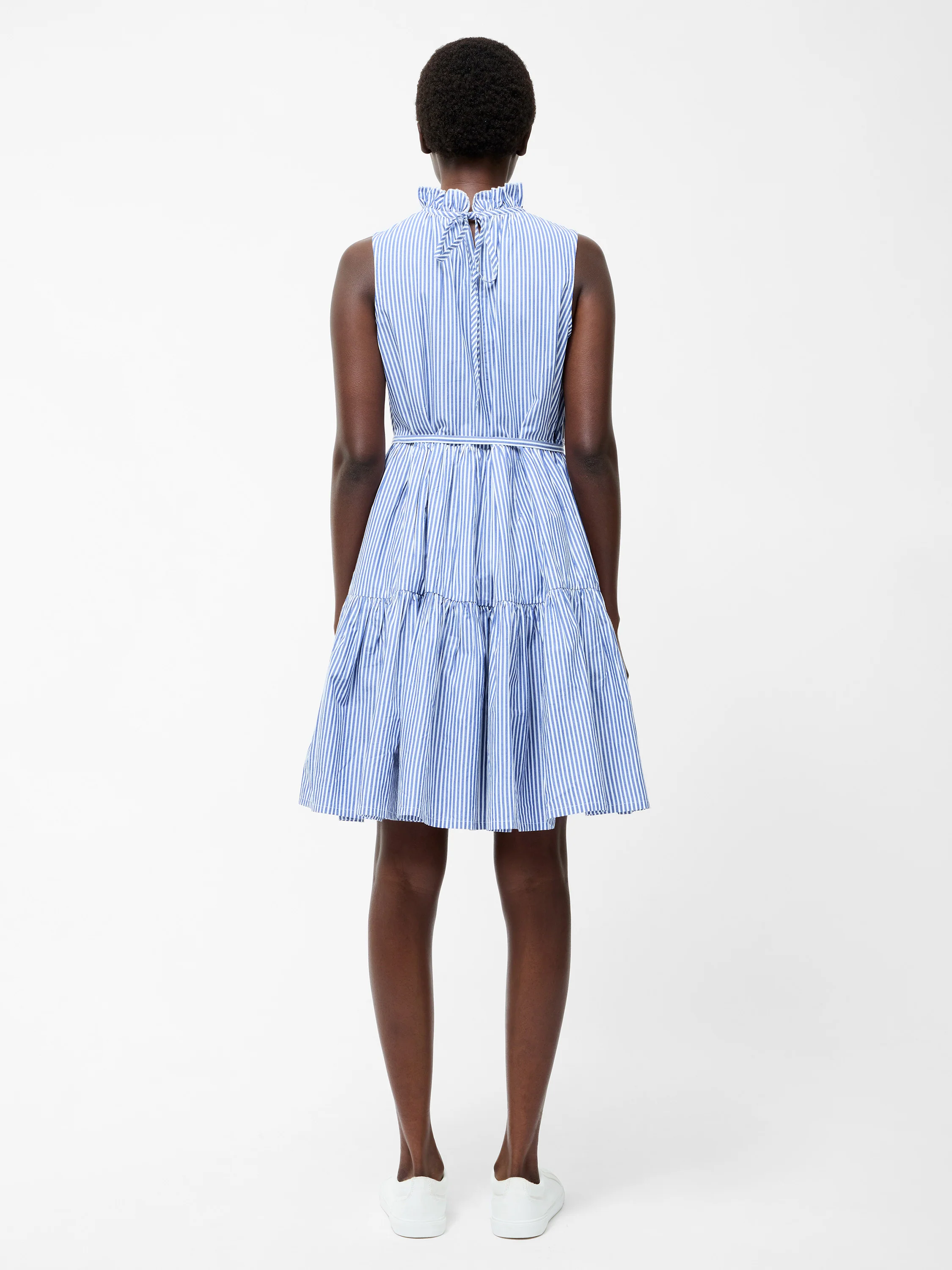Tiered Stripe Poplin Dress - Image 6