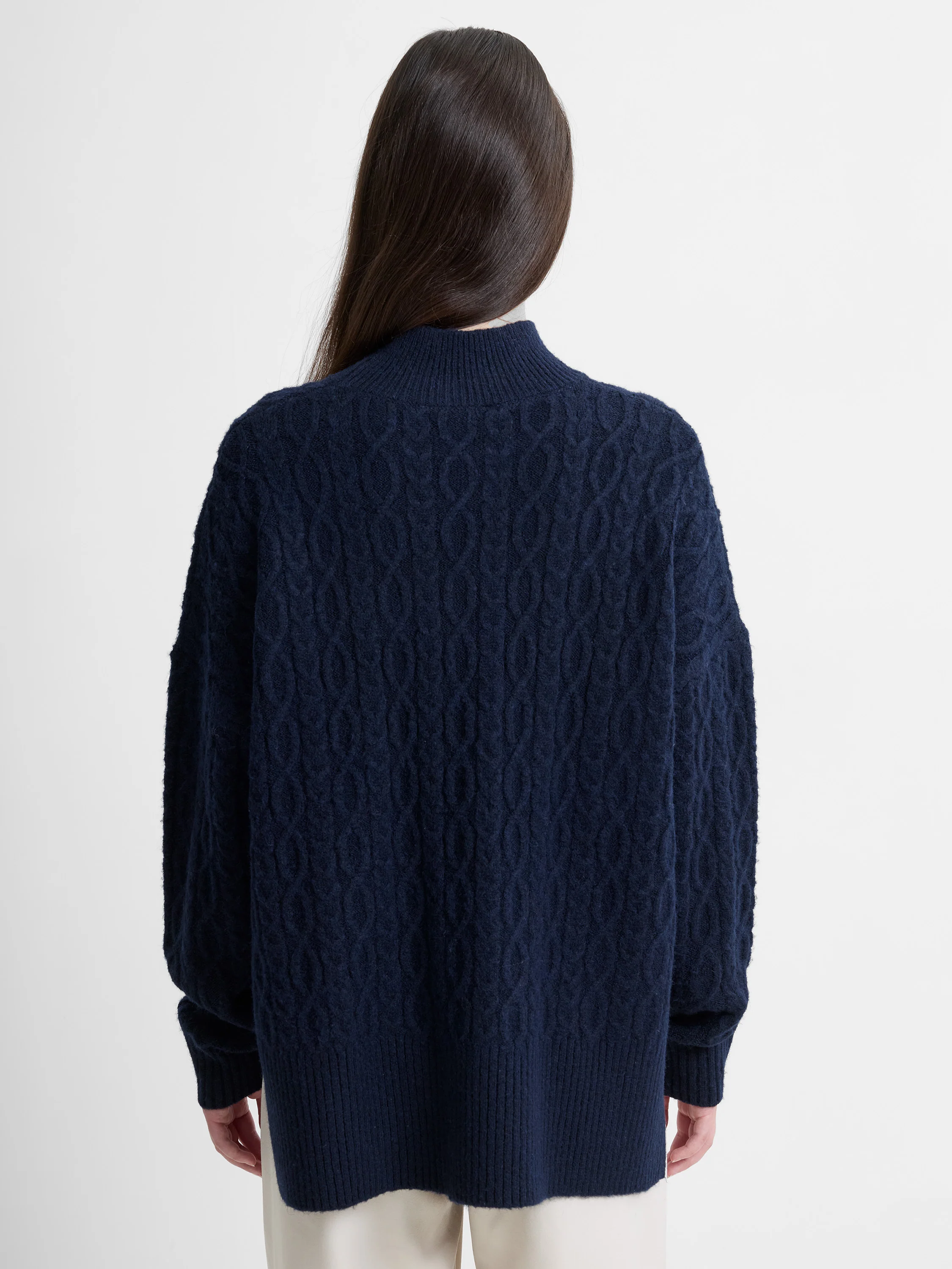 Tina Recycled Cable Knit Side Split Jumper - Image 7