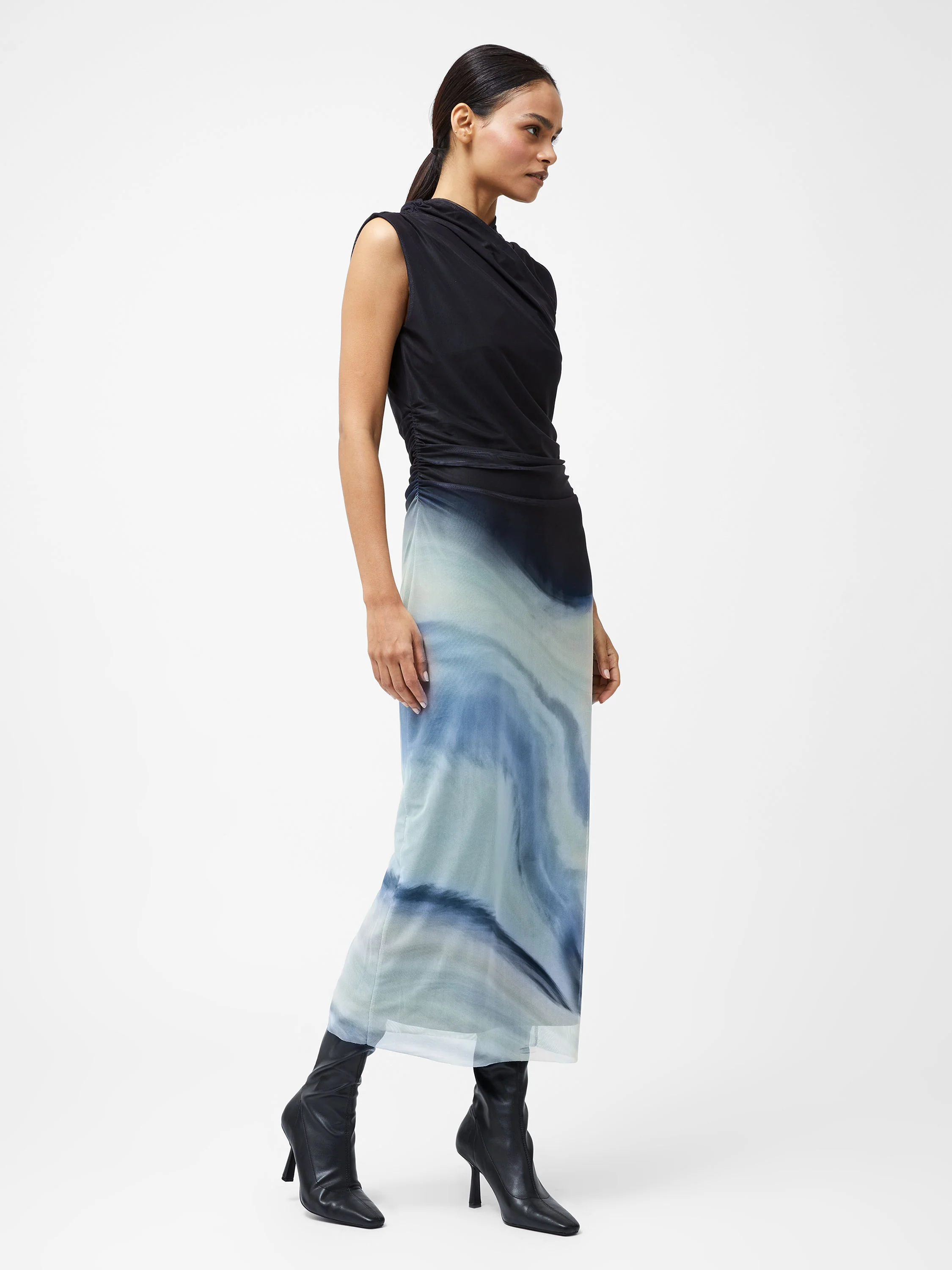Toni Wrap Neck Printed Midi Dress - Image 5