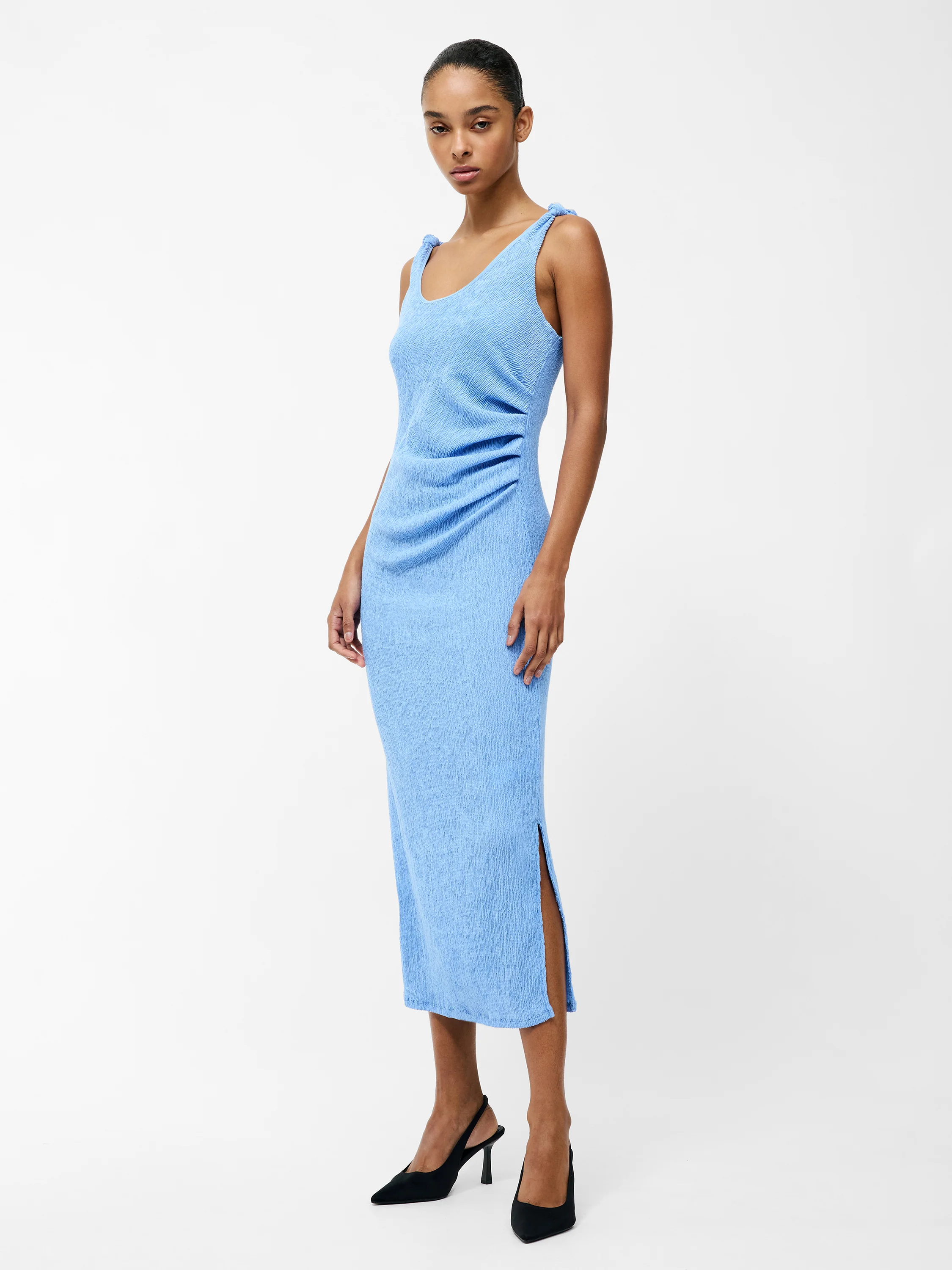 Trixie Textured Knot Strap Midi Dress - Image 3