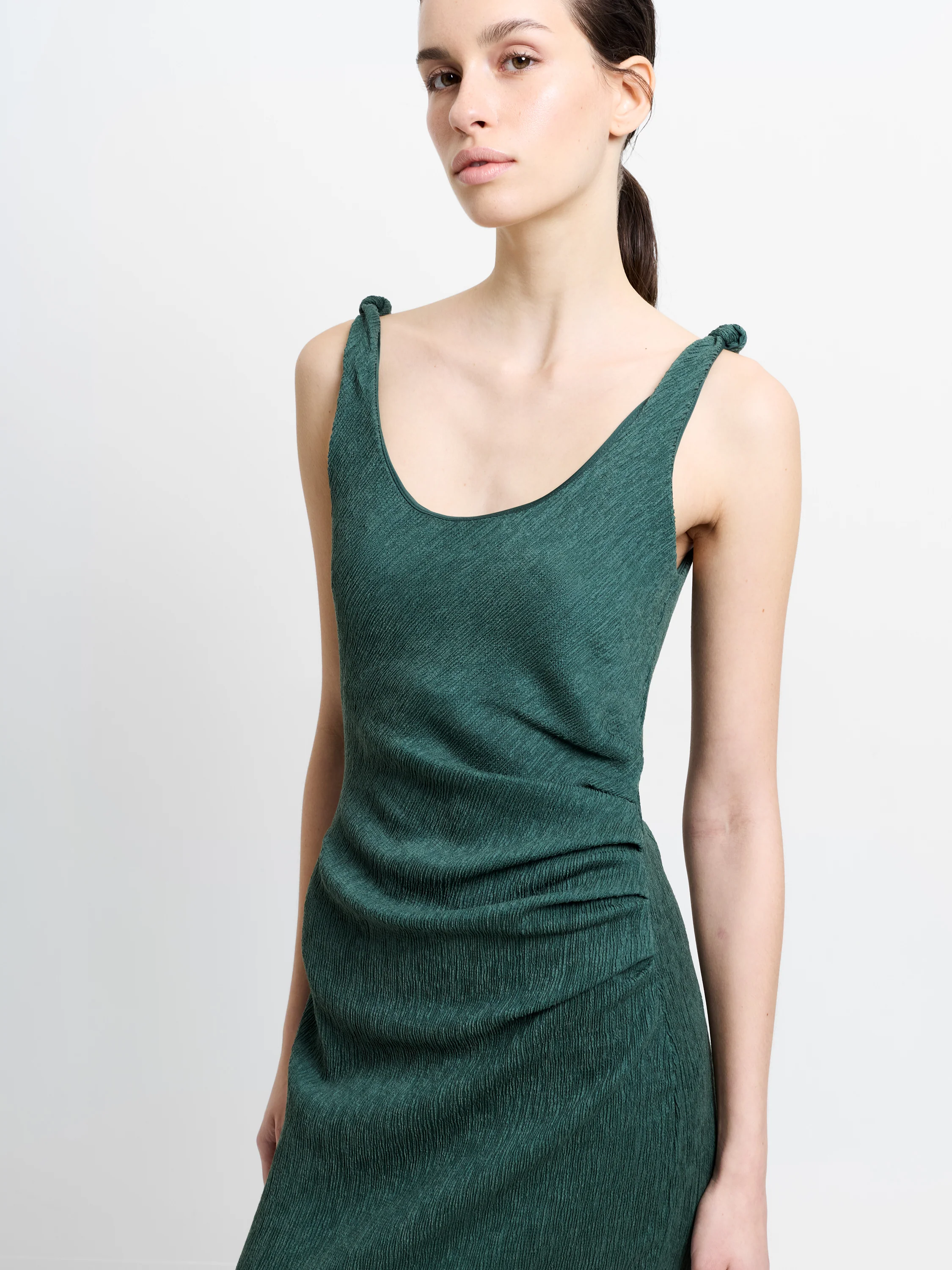 Trixie Textured Knot Strap Midi Dress - Image 2