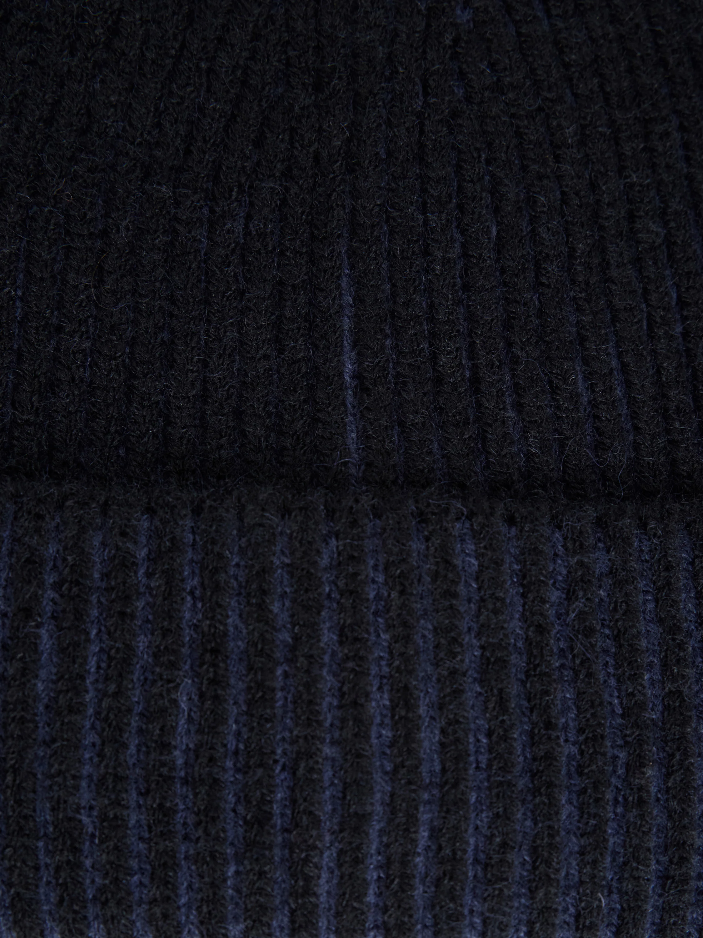 Two Tone Knit Beanie Hat - Image 3
