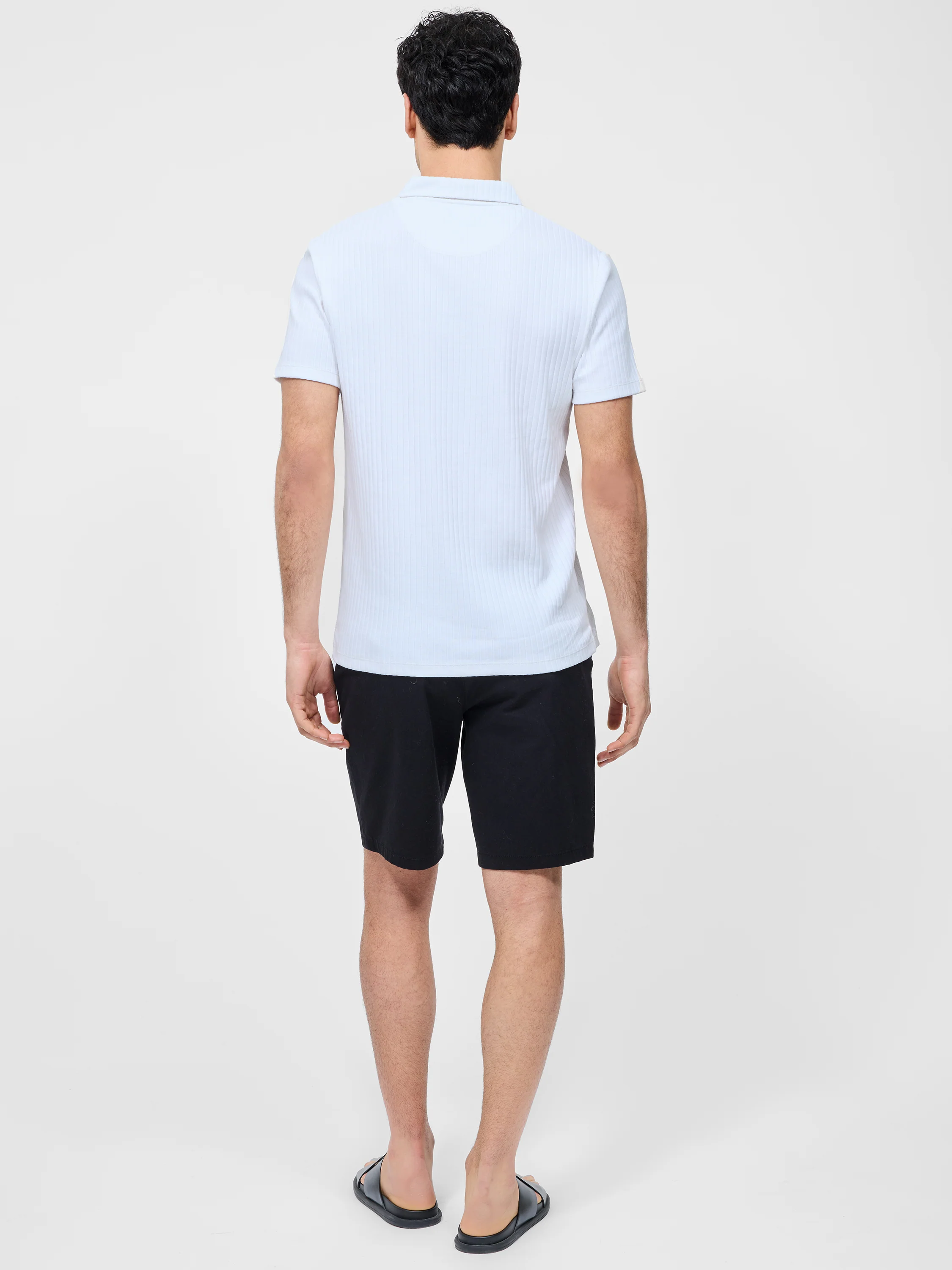 Variated Rib Short Sleeve Polo Shirt - Image 5