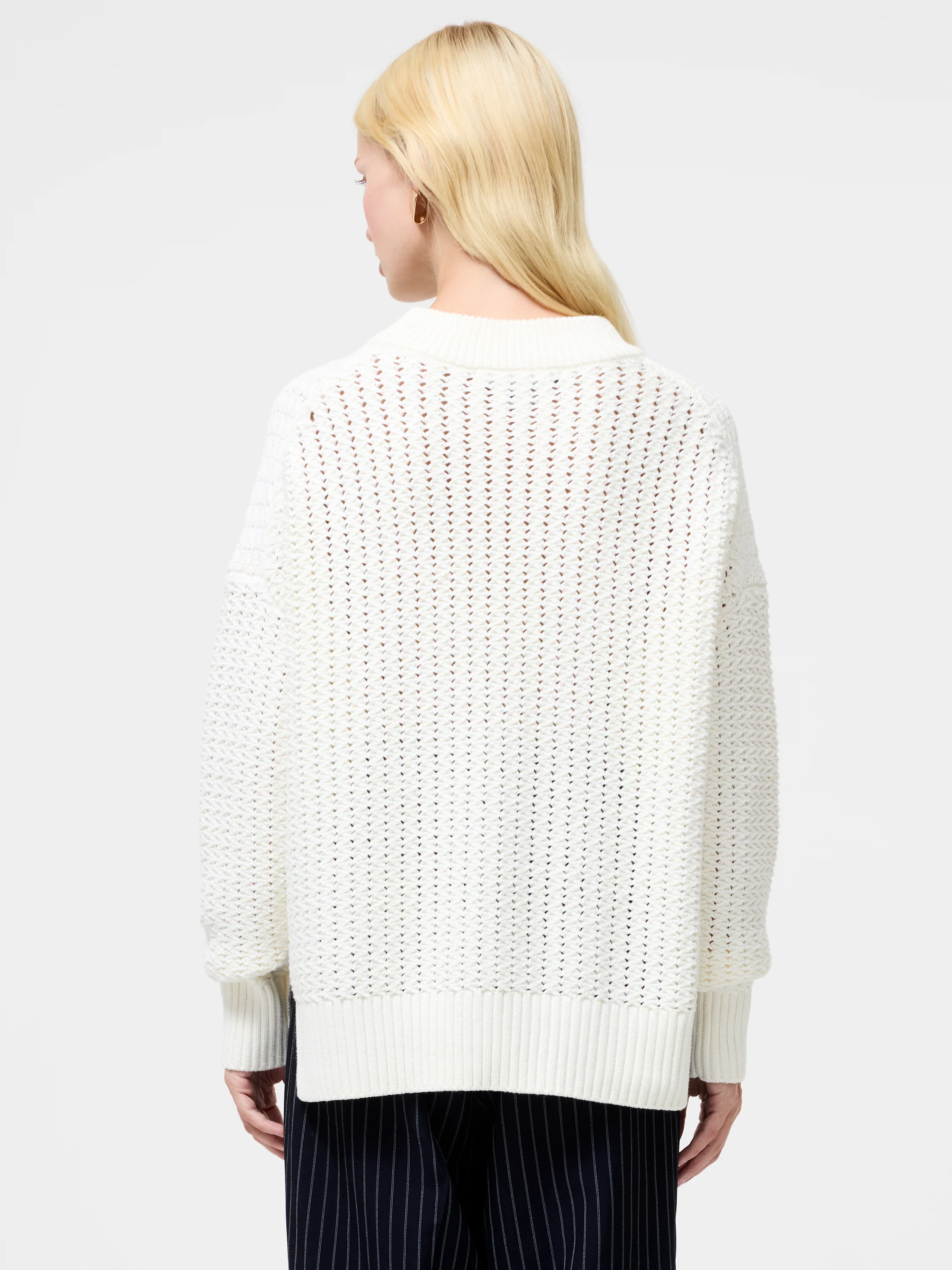 Varli Mock Neck Open Stitch Jumper - Image 5