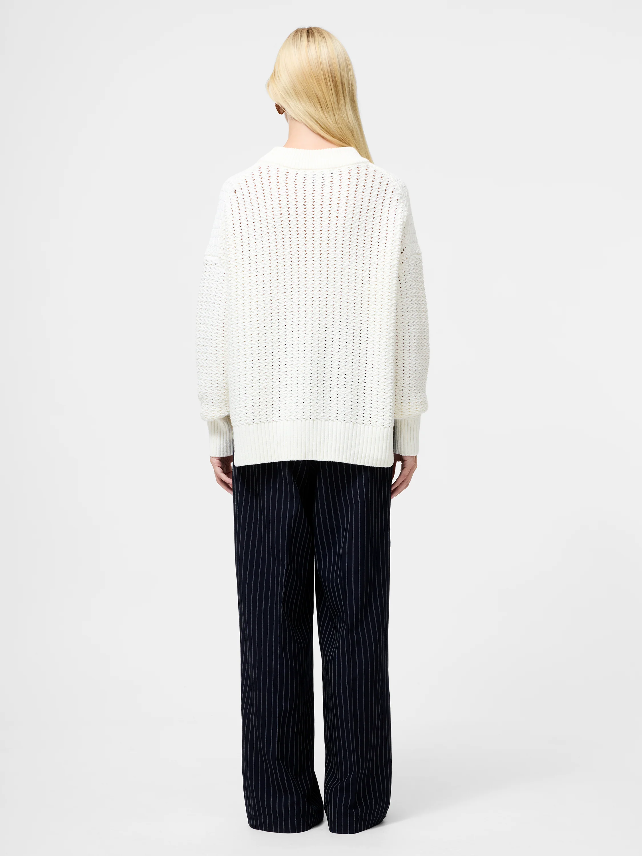 Varli Mock Neck Open Stitch Jumper - Image 6