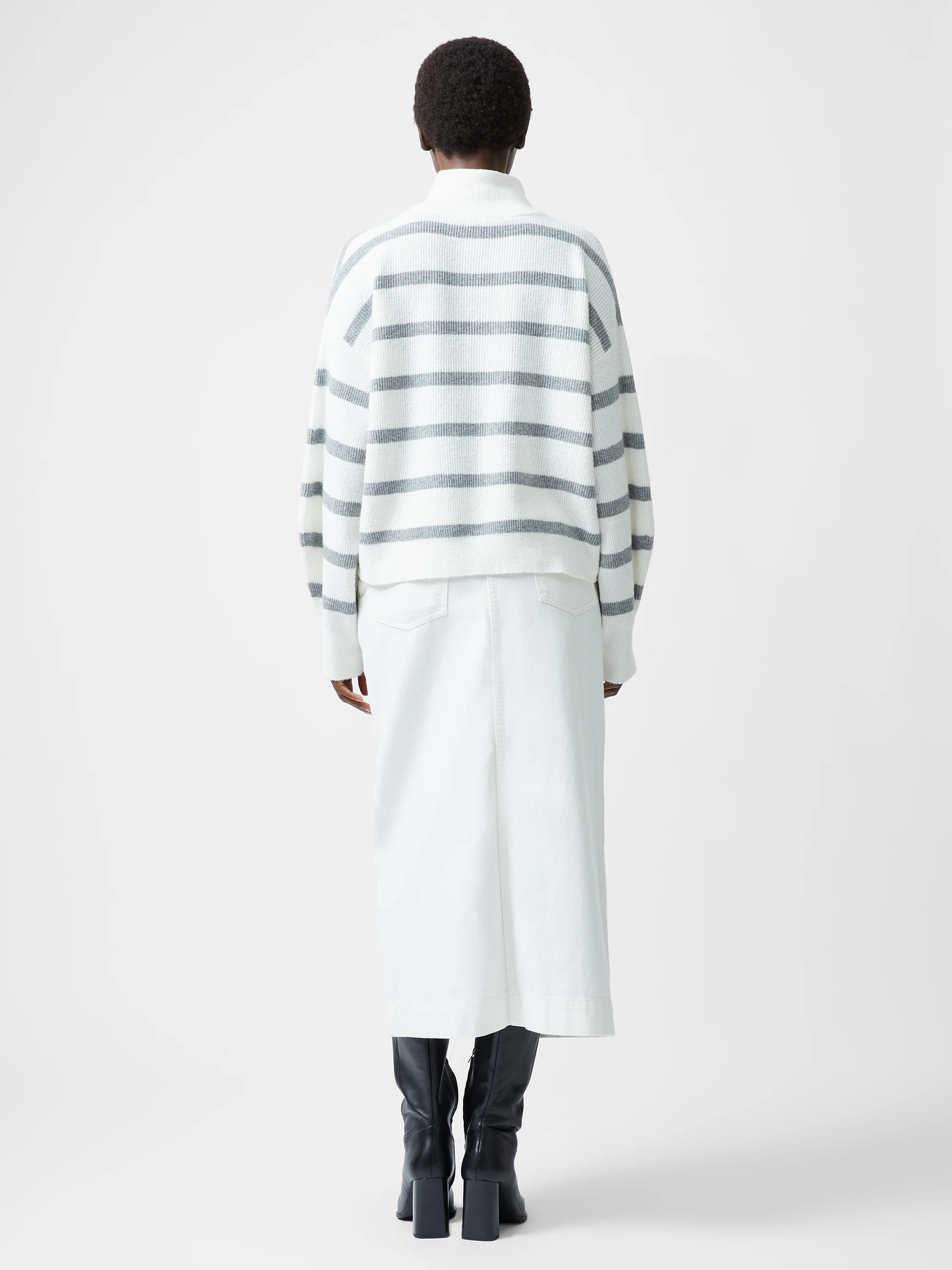 Vhari Recycled Stripe Half Zip Jumper - Image 5
