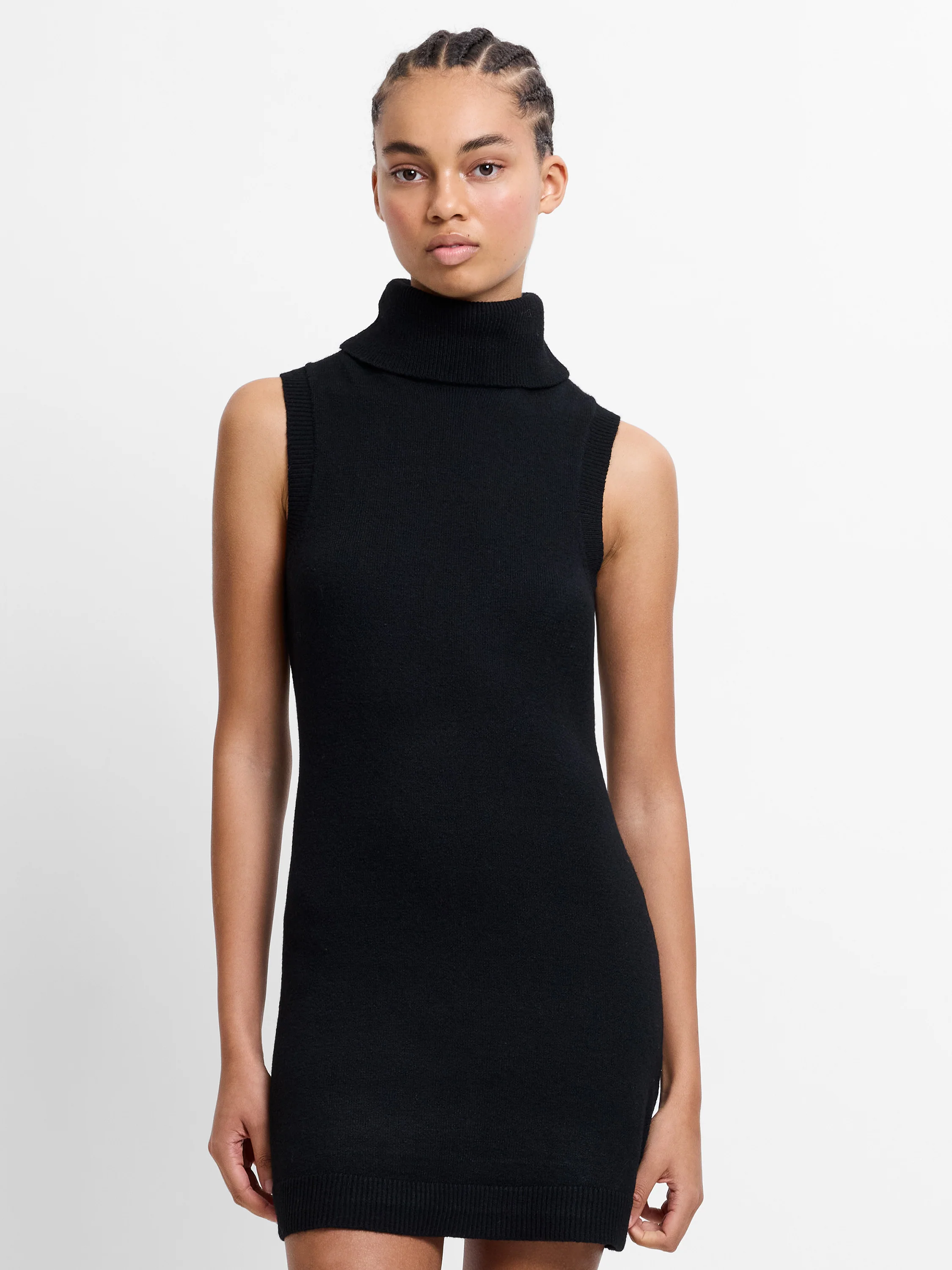Vhari Recycled Knit Sleeveless Turtleneck Mini Dress - Image 2