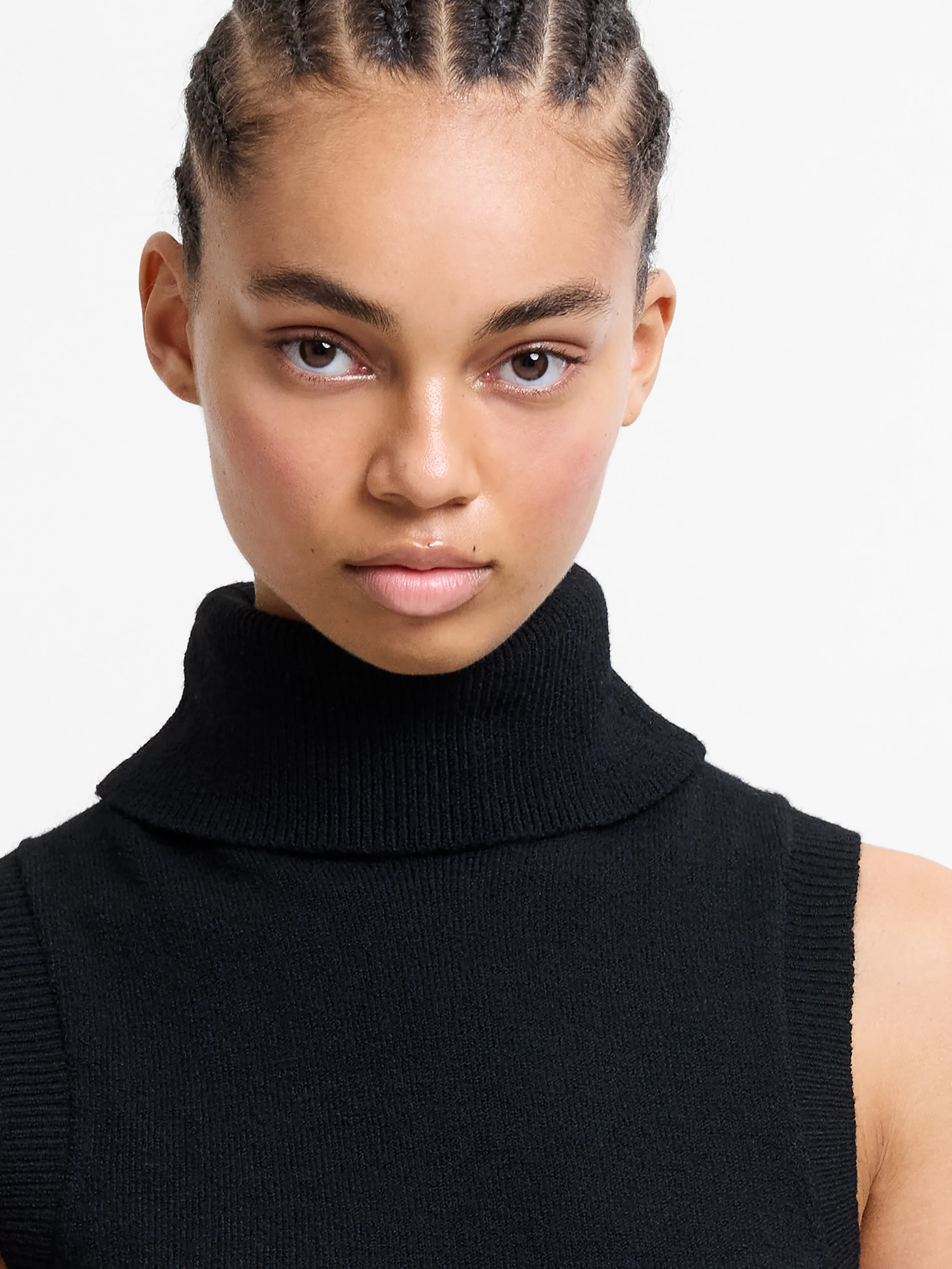 Vhari Recycled Knit Sleeveless Turtleneck Mini Dress - Image 4