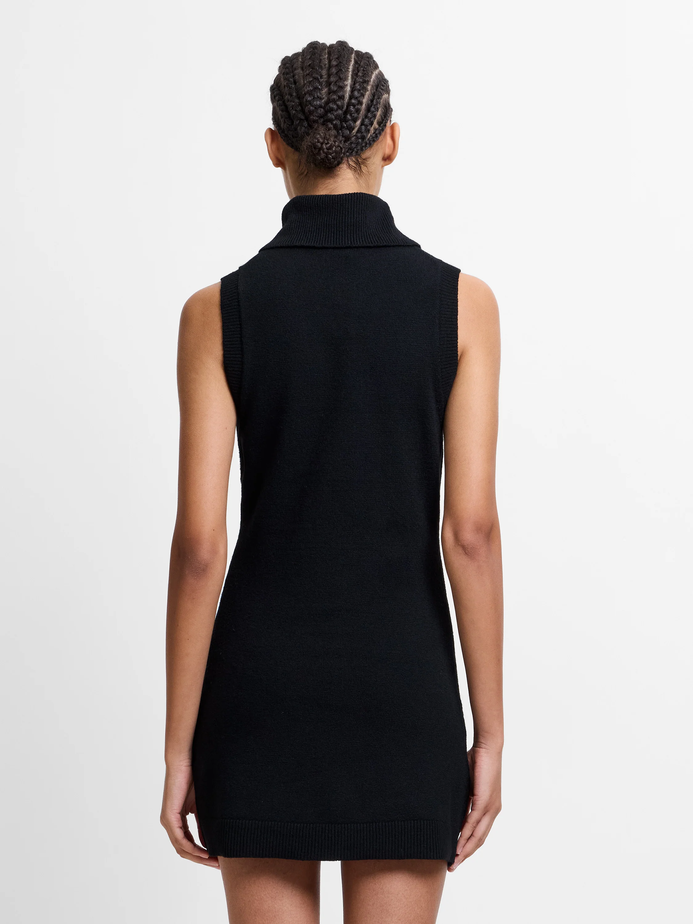 Vhari Recycled Knit Sleeveless Turtleneck Mini Dress - Image 5