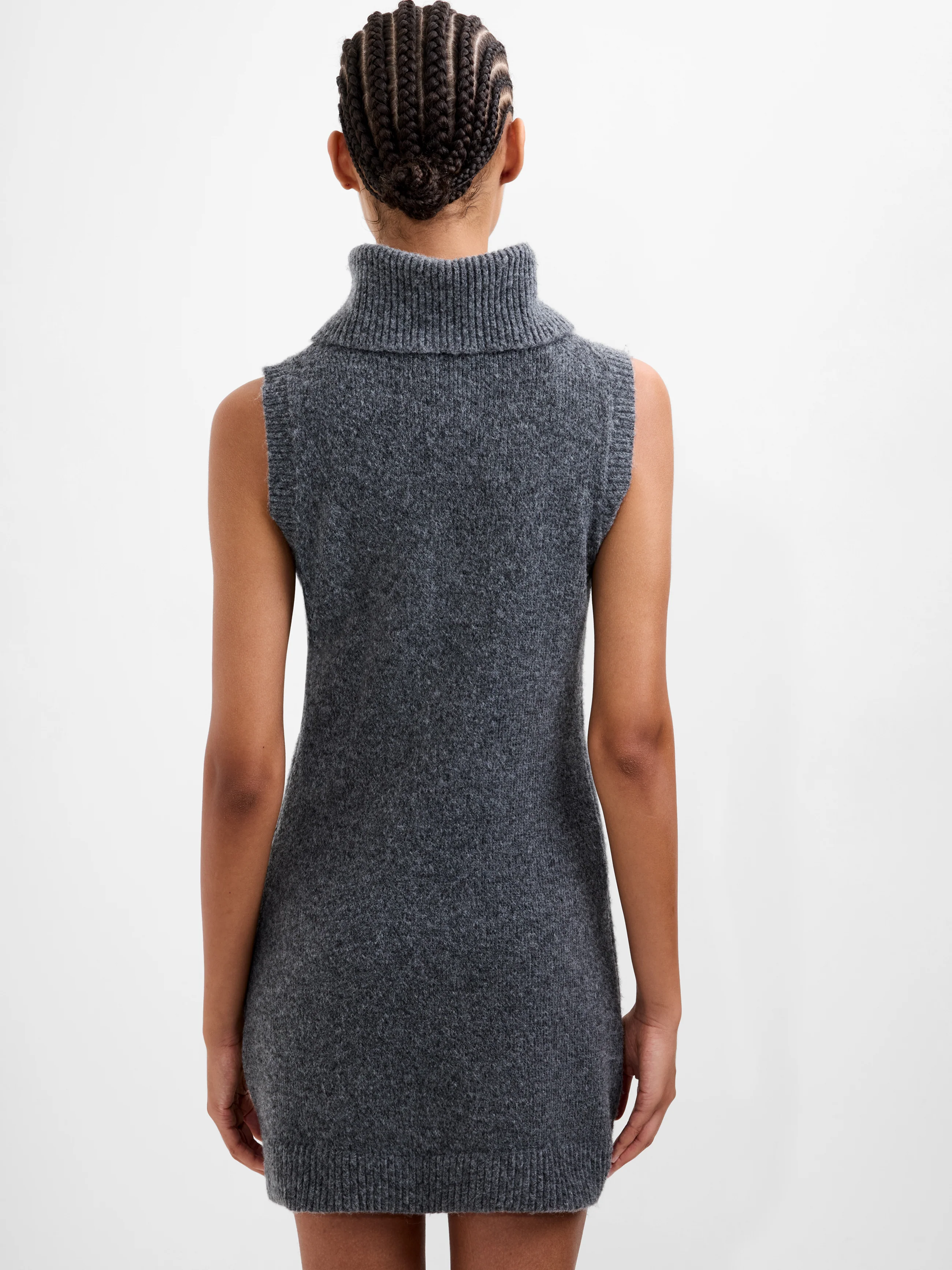 Vhari Recycled Knit Sleeveless Turtleneck Mini Dress - Image 5