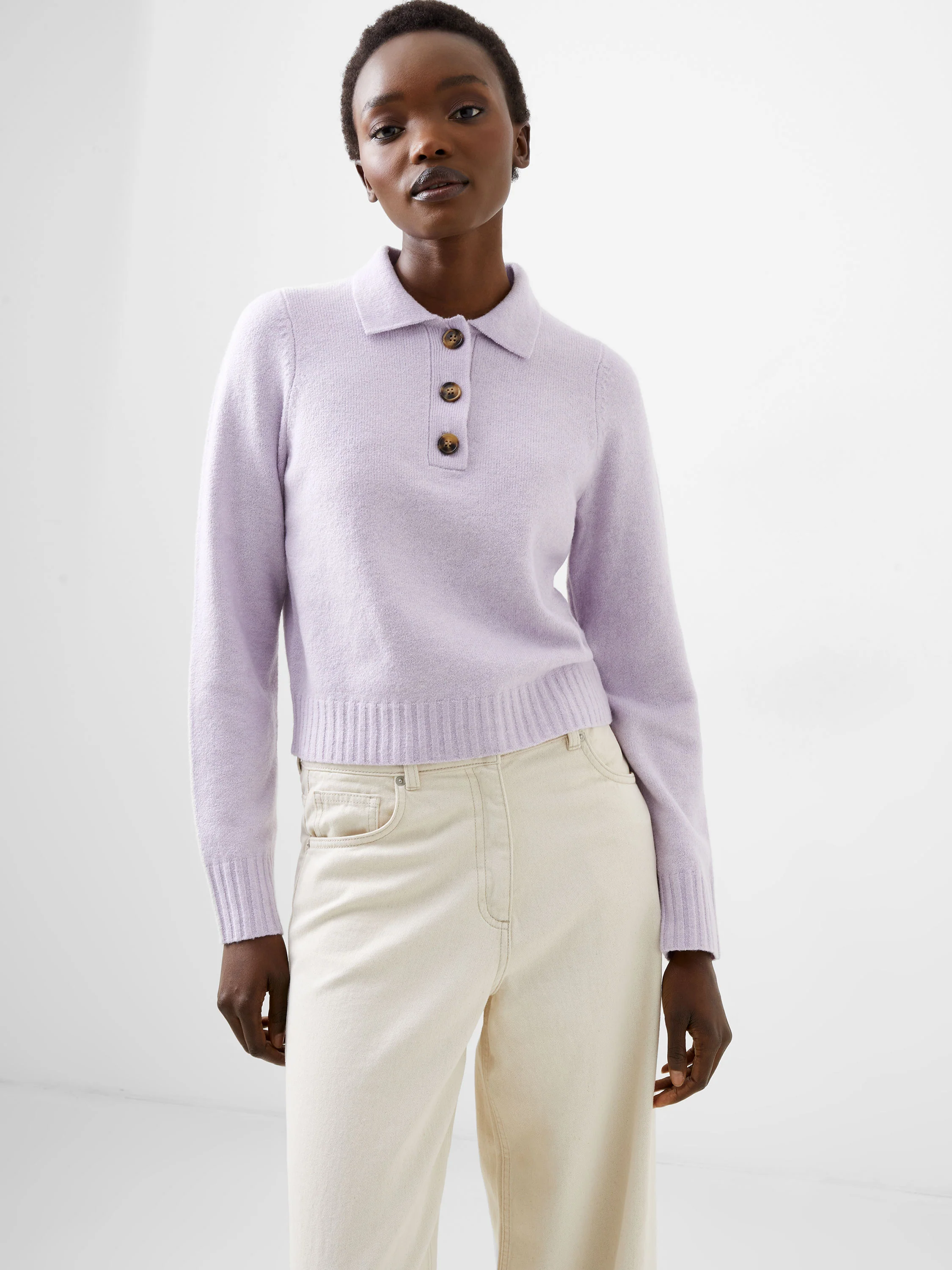 Vhari Recycled Long Sleeve Button Up Jumper - Image 2